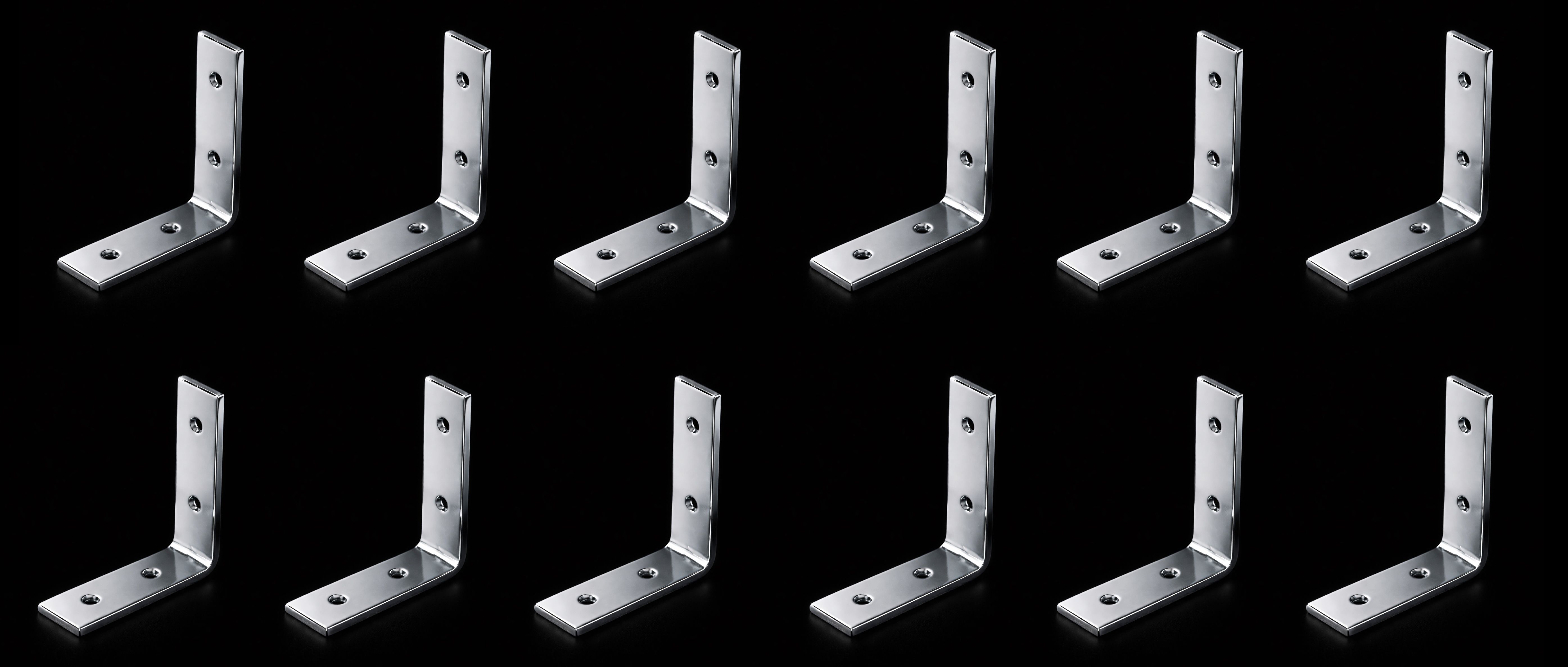 S.S L Patti Steel L-Shaped Support Angle/ L-Patti / L-Bracket 3inch pack of 12 3inchx3inch Shelf Bracket-image-17