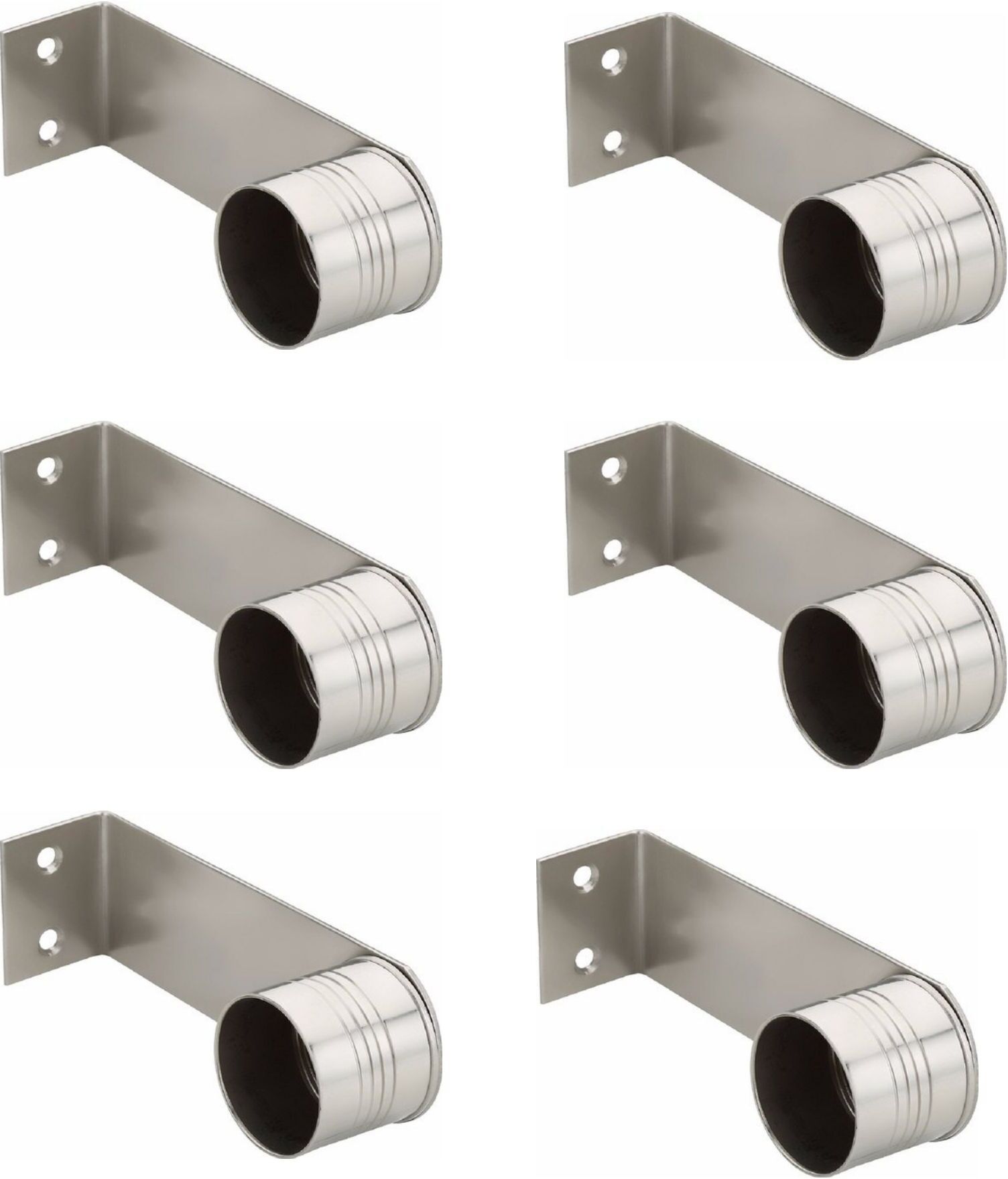 attiic Curtain Rod Brackets - Set of 6, Wall Mount 6 CM Shelf Bracket-picture-47