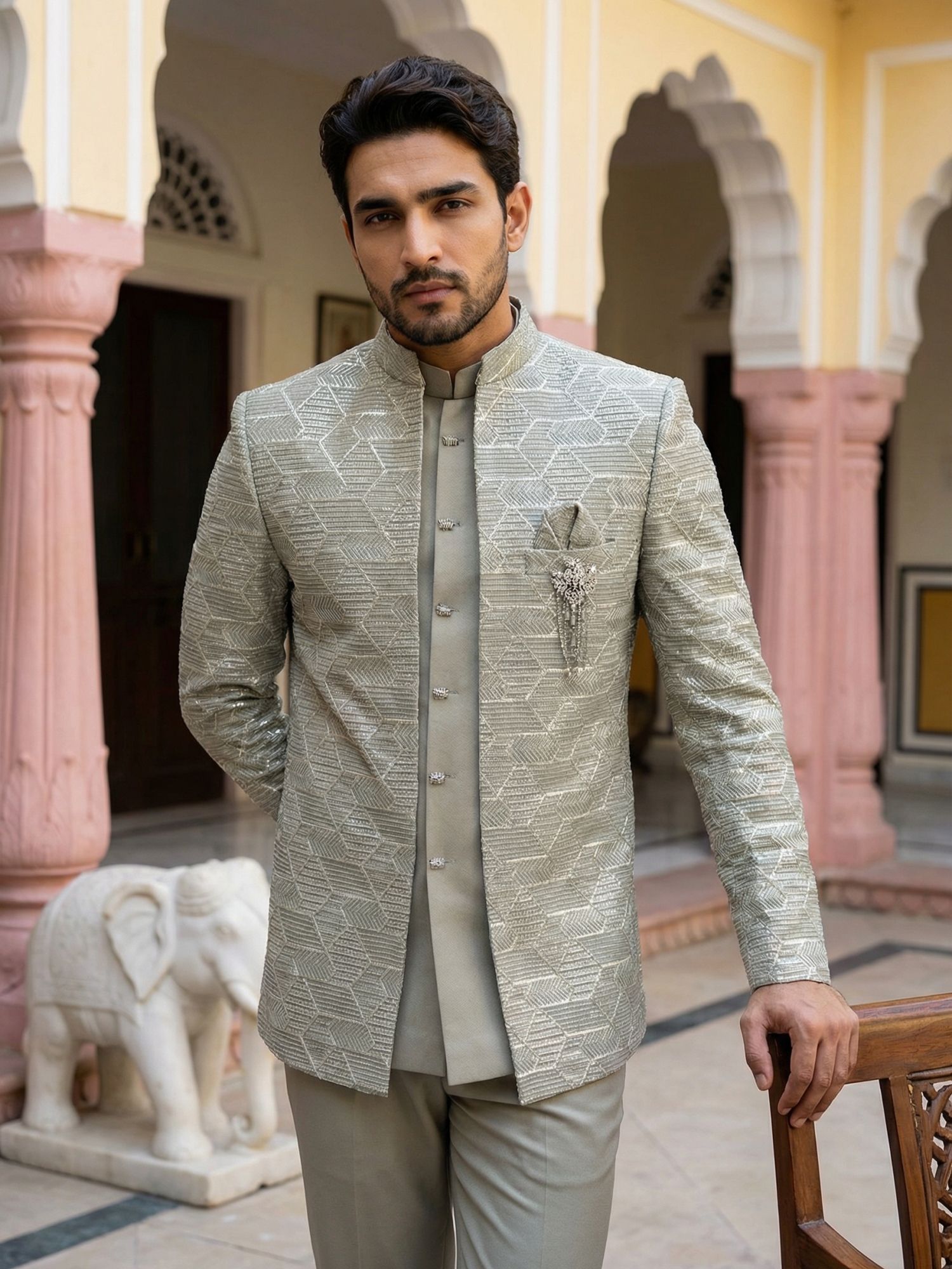 Jompers Embroidered Sherwani-picture-11