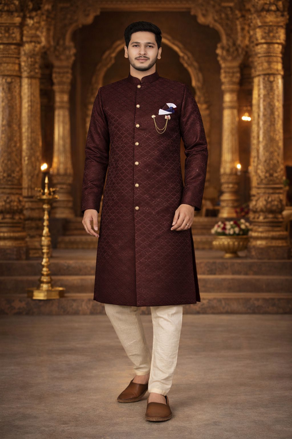 Ethzy Solid Sherwani-picture-44