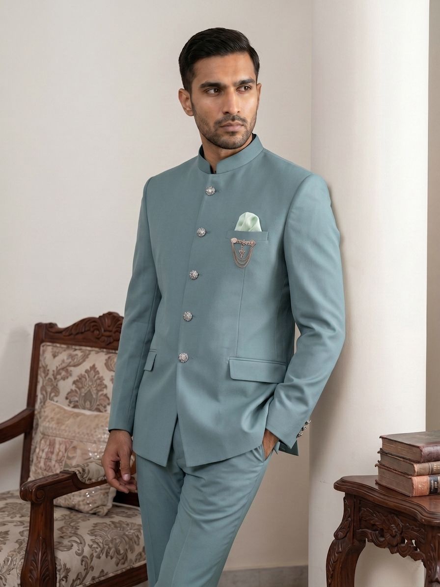 Jompers Solid Sherwani-picture-14