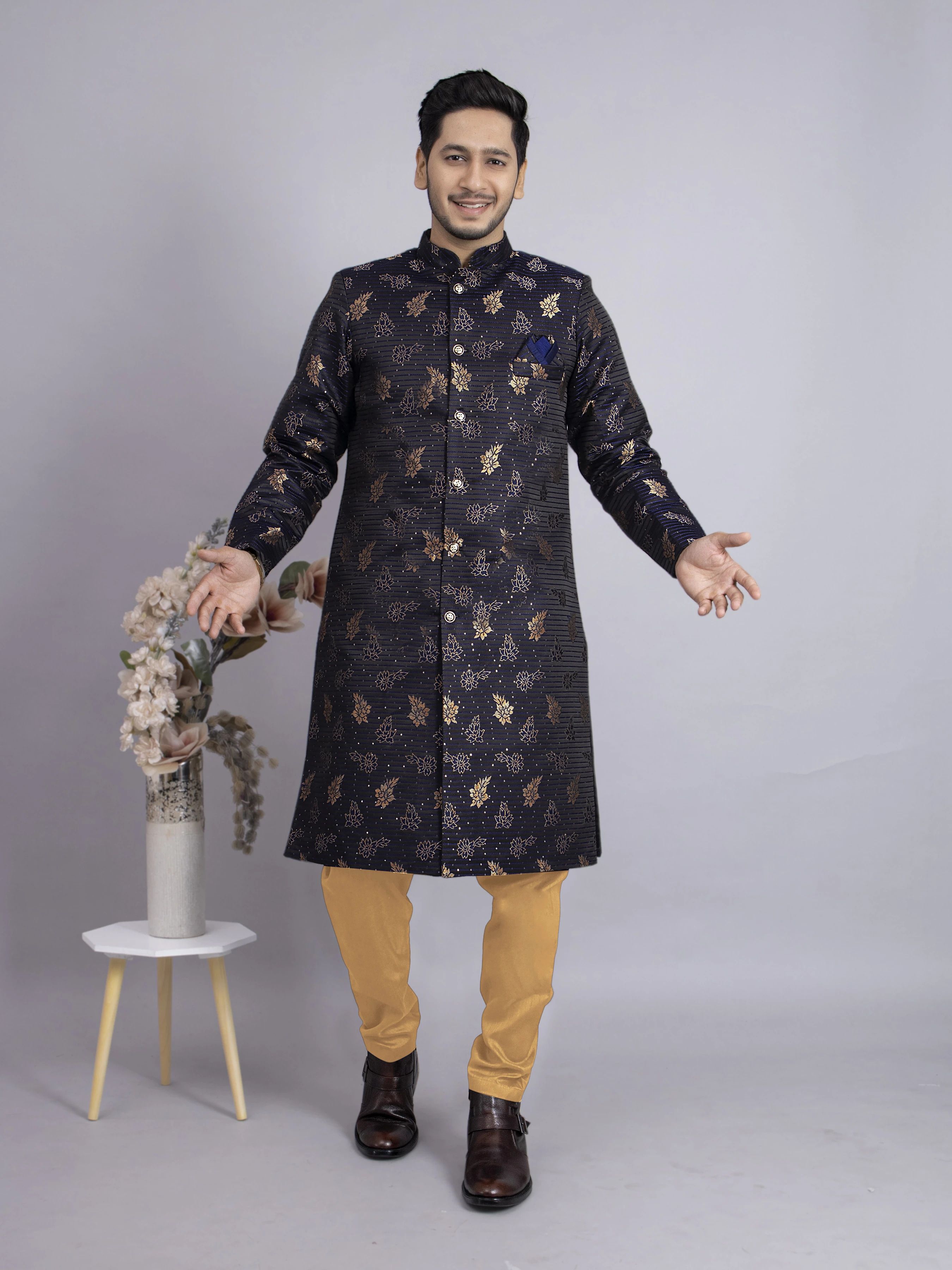 AMZIRA Floral Print Sherwani-picture-33