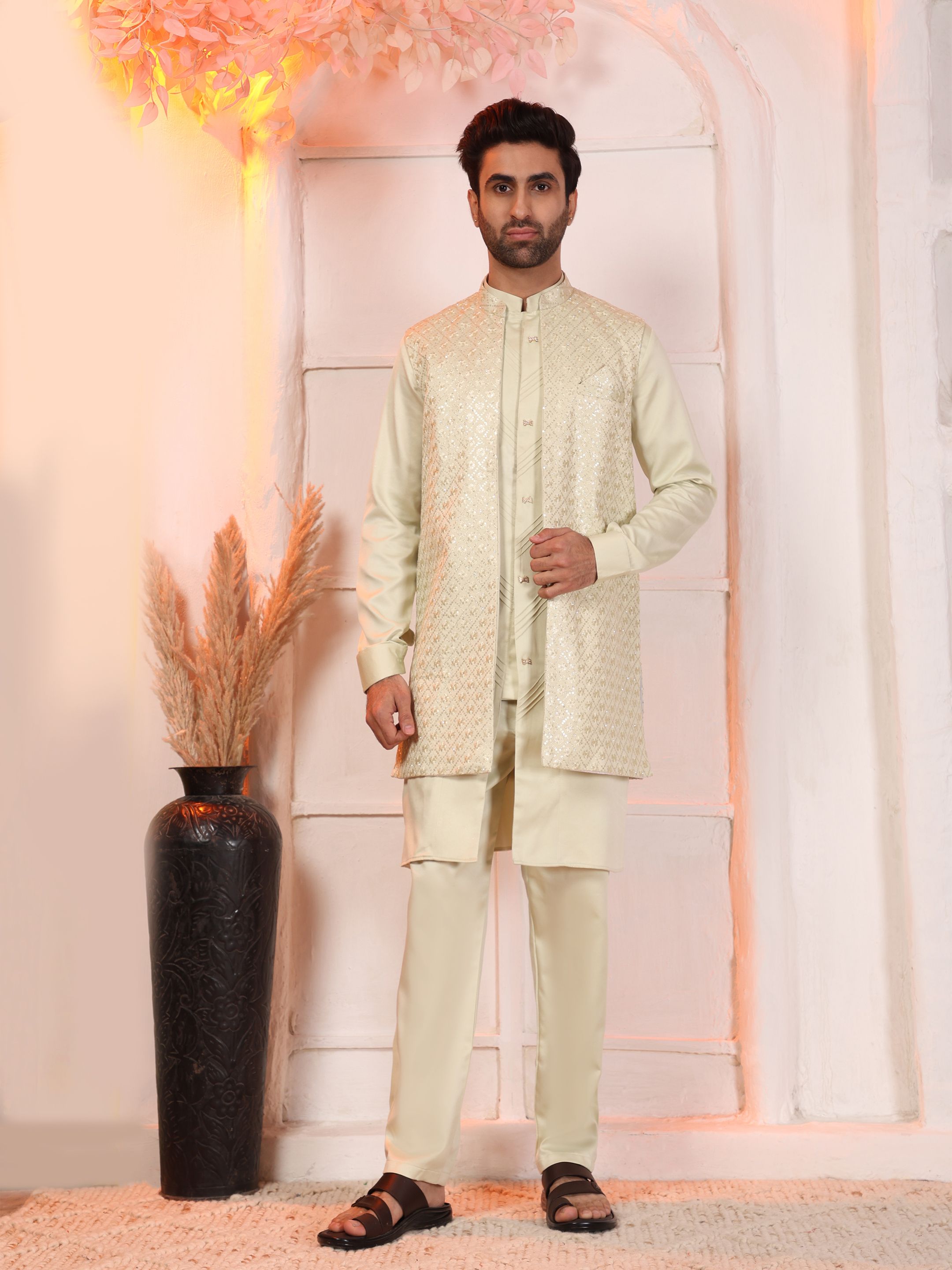 PRO ETHIC Wedding Style Embroidered Sherwani
