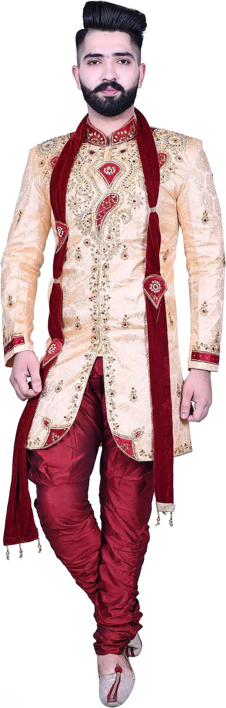 DIAMON STYLEZ Indo Western Embroidered Sherwani-picture-42