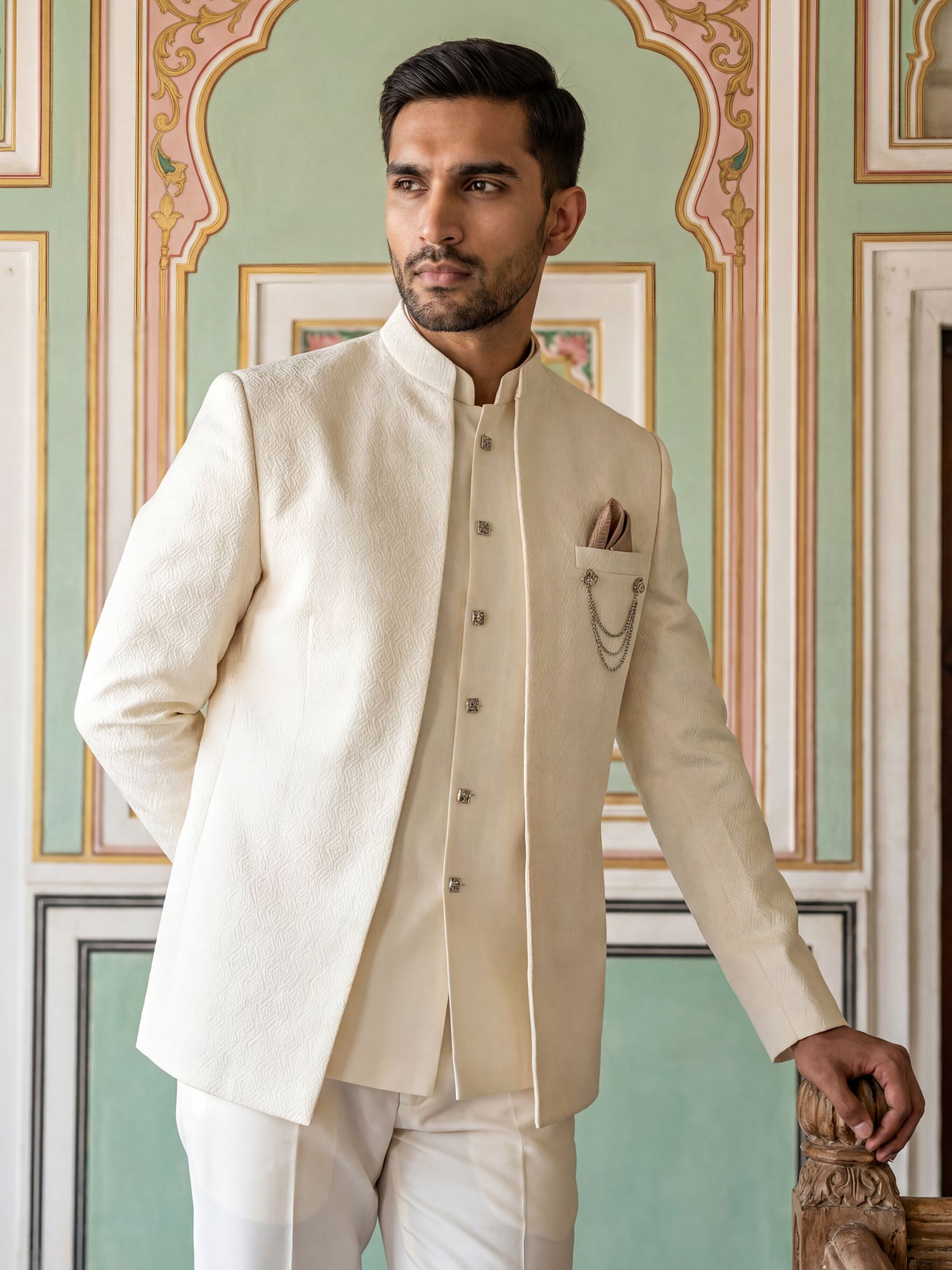 Jompers Self Design Sherwani-picture-13