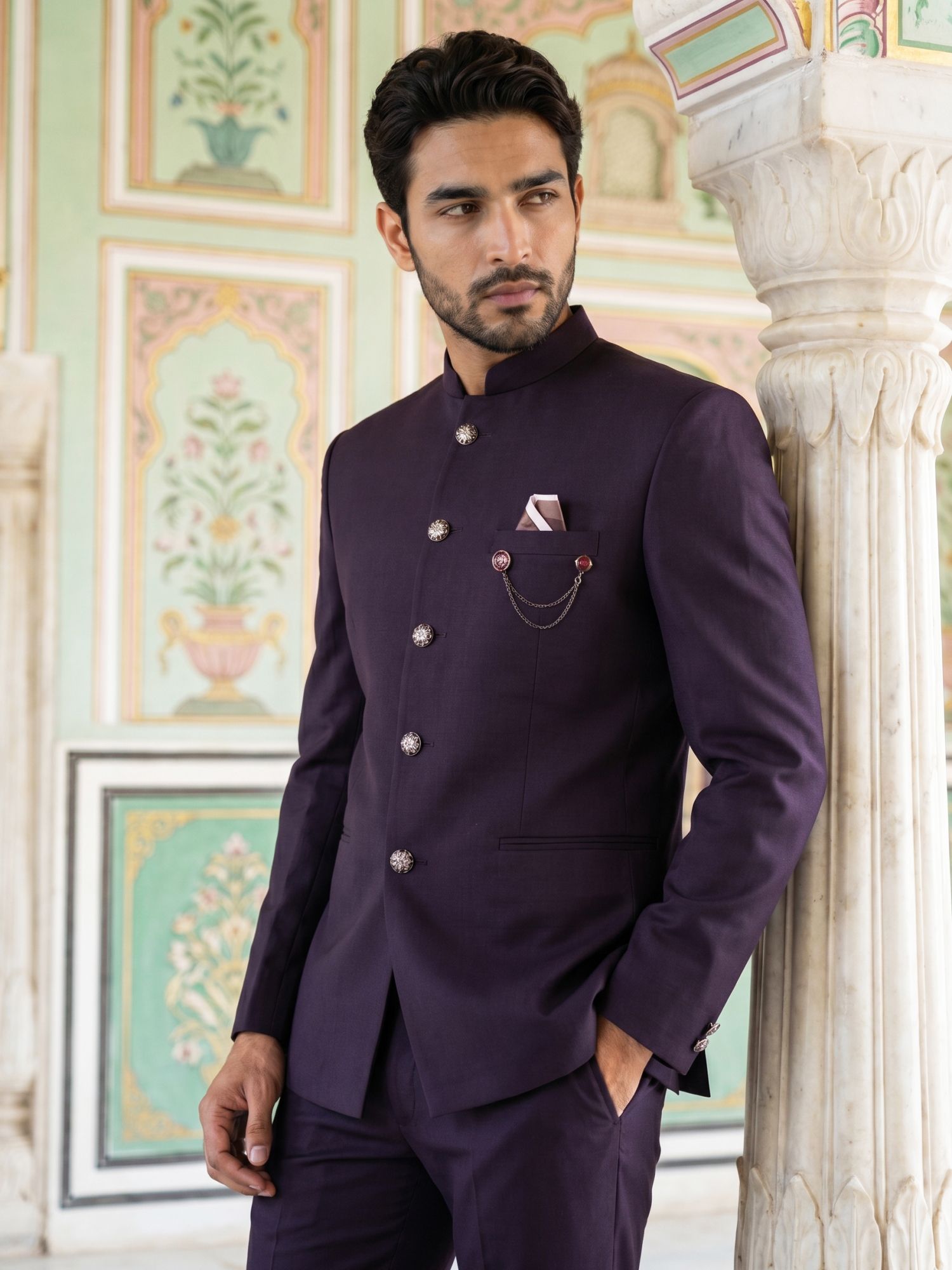 Jompers Solid Sherwani-picture-12