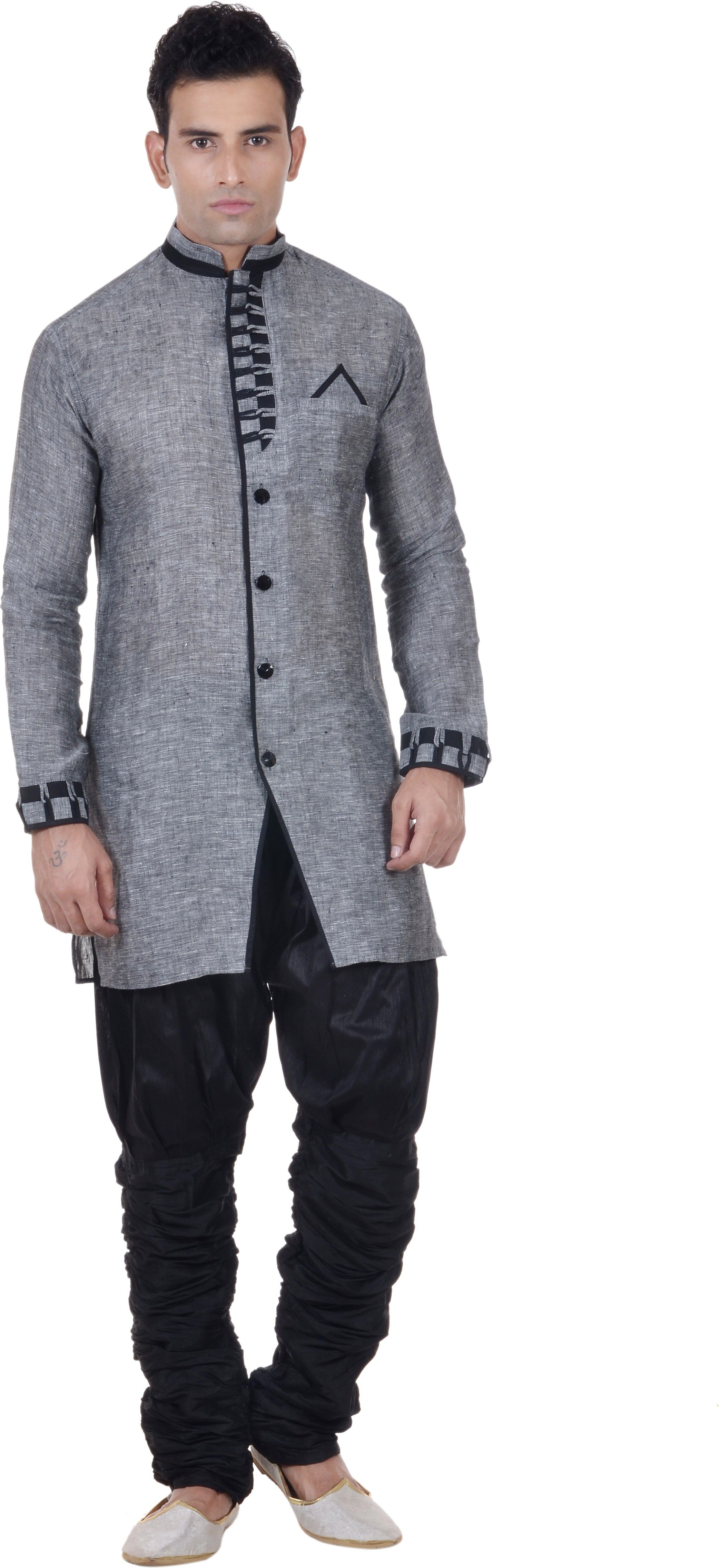 New Looks Solid Sherwani-image-15
