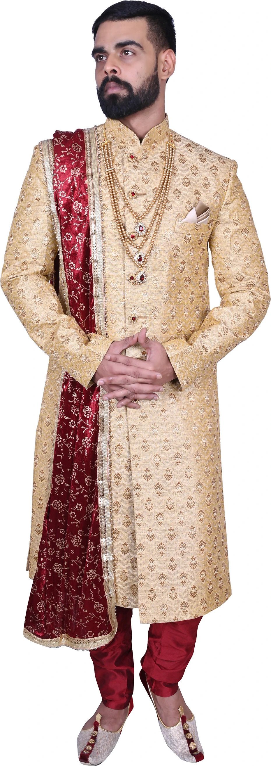 Diamond Style Sherwani For Men's Embroidered Sherwani-picture-21