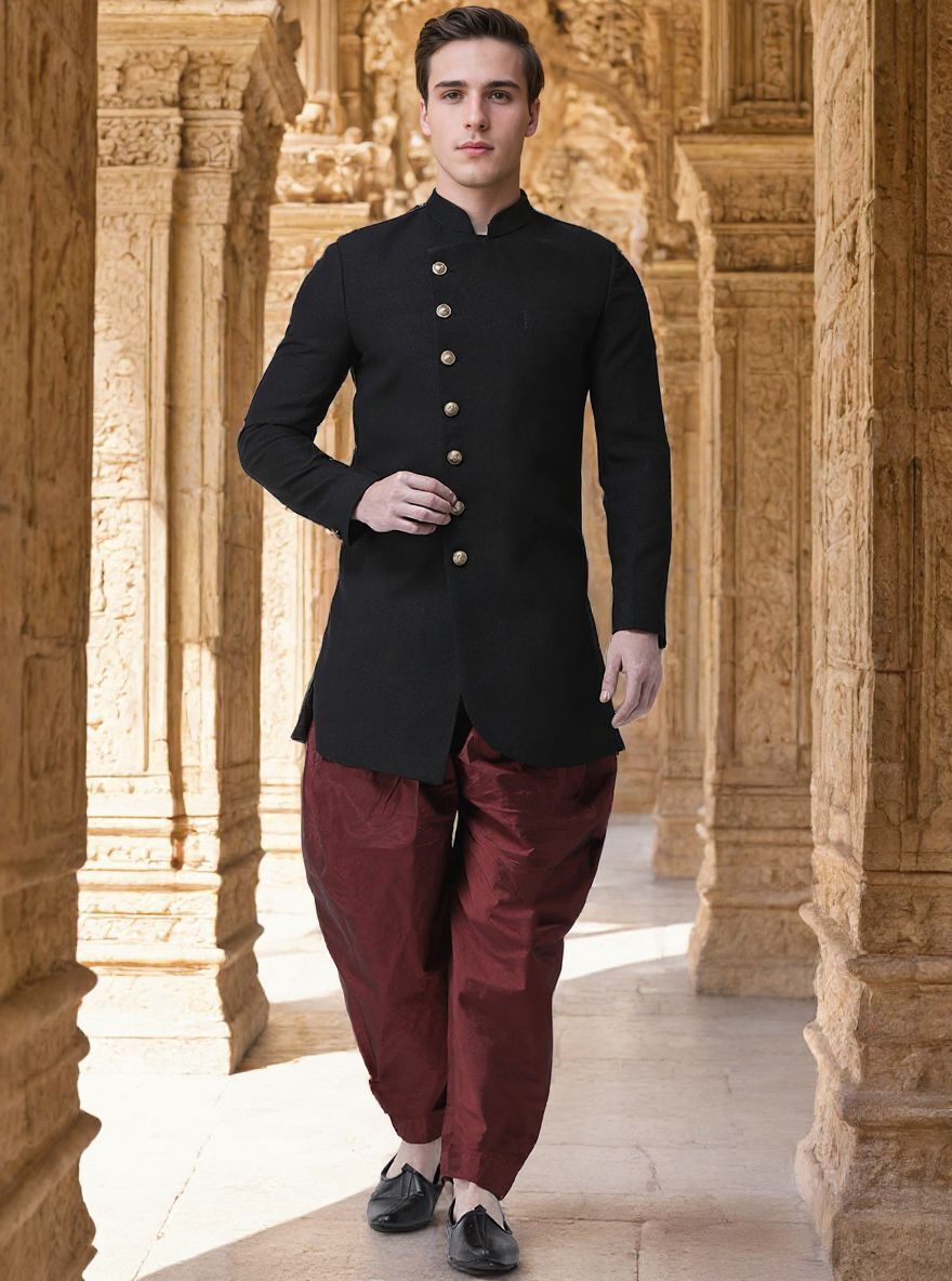 PrintIndia Solid Sherwani-picture-11
