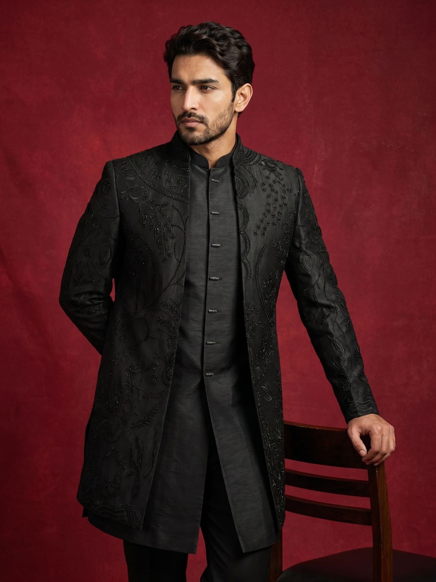 Jompers Embroidered Sherwani-image-17