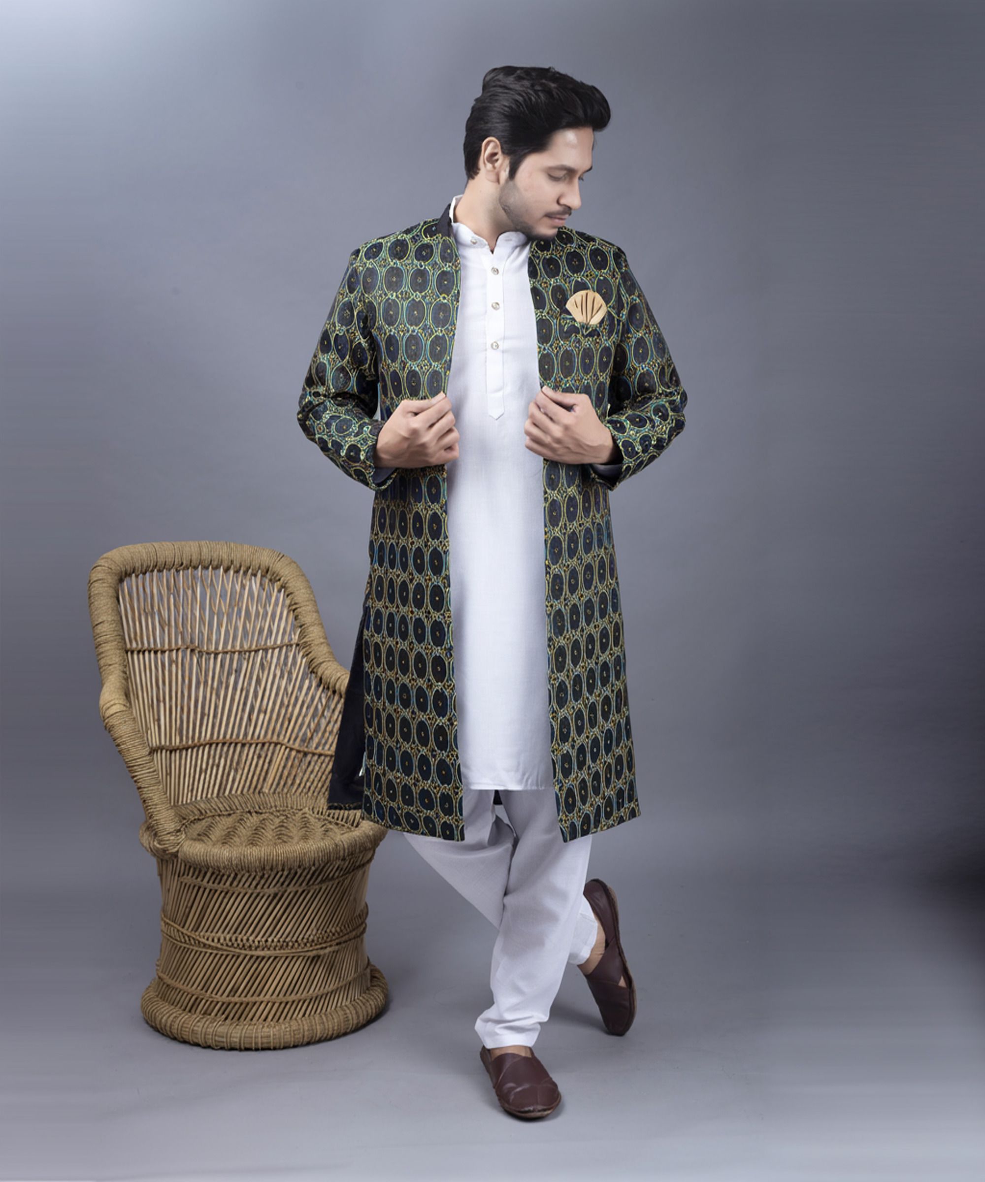 Brand Boy Printed Sherwani