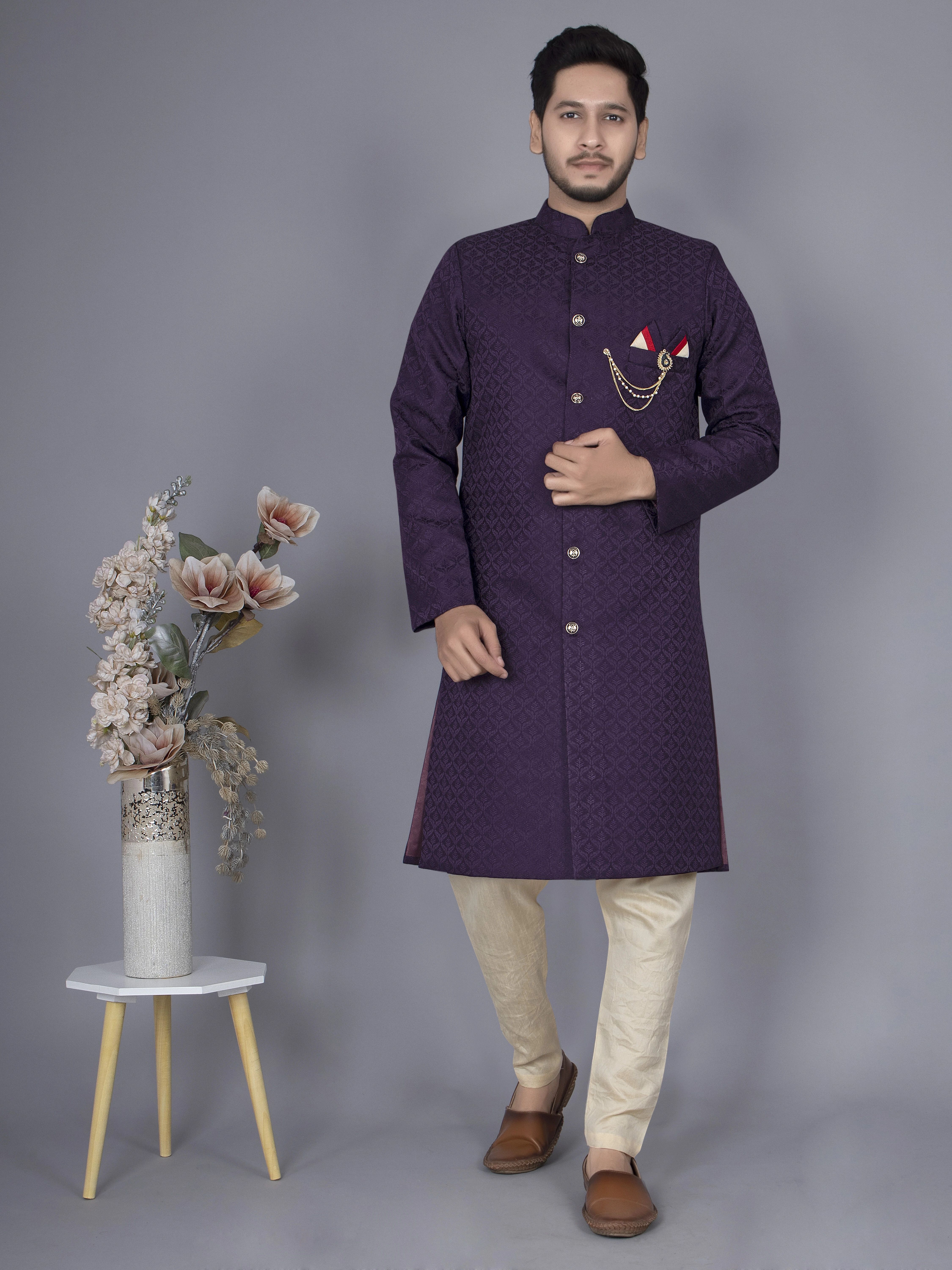 XEPON Printed Sherwani-image-35