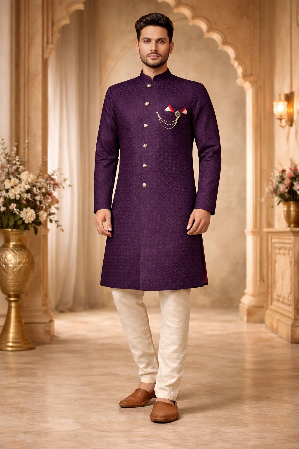 XEPON Solid Sherwani-picture-37