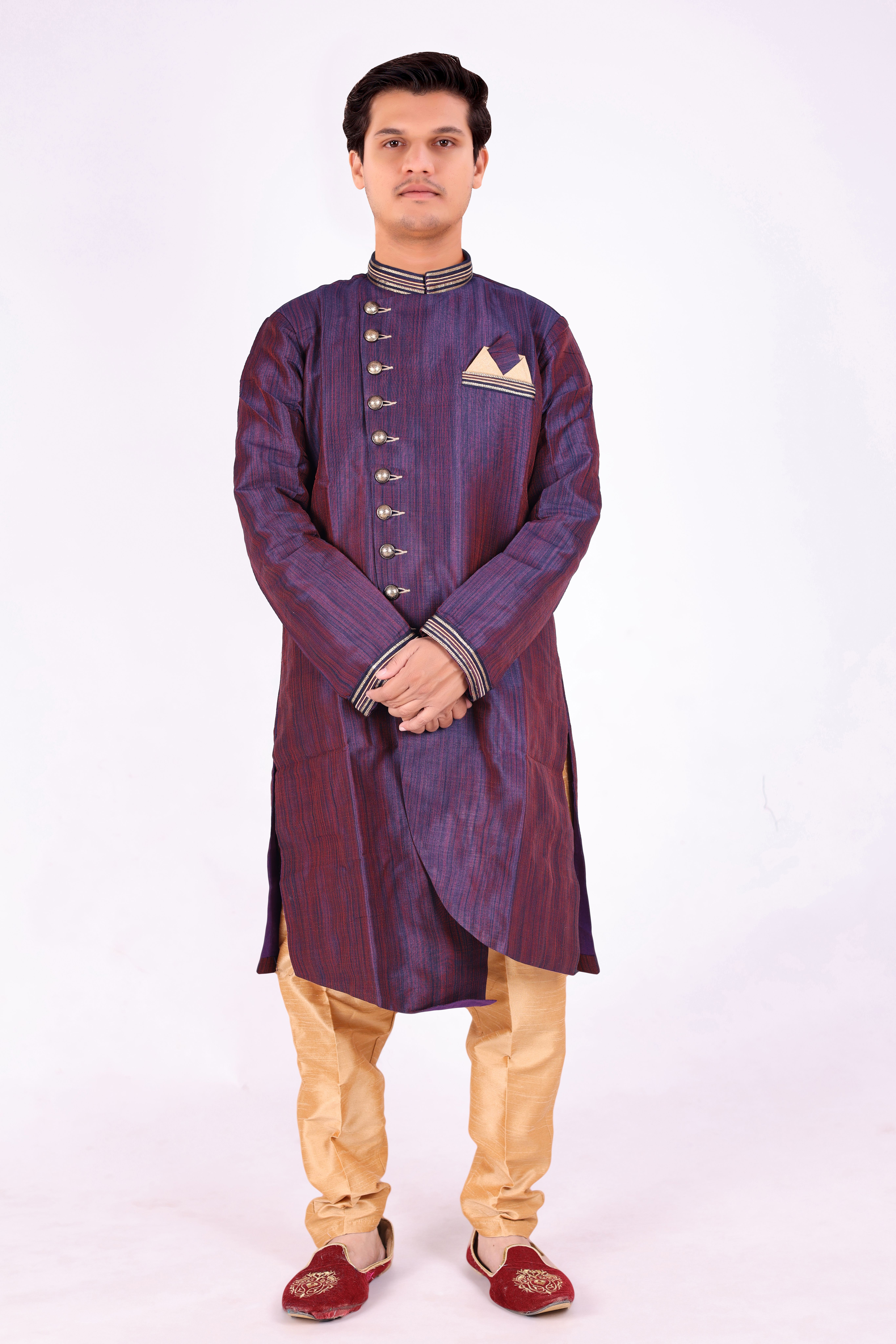 Desi Butik DBMS1015 Solid Sherwani-image-6