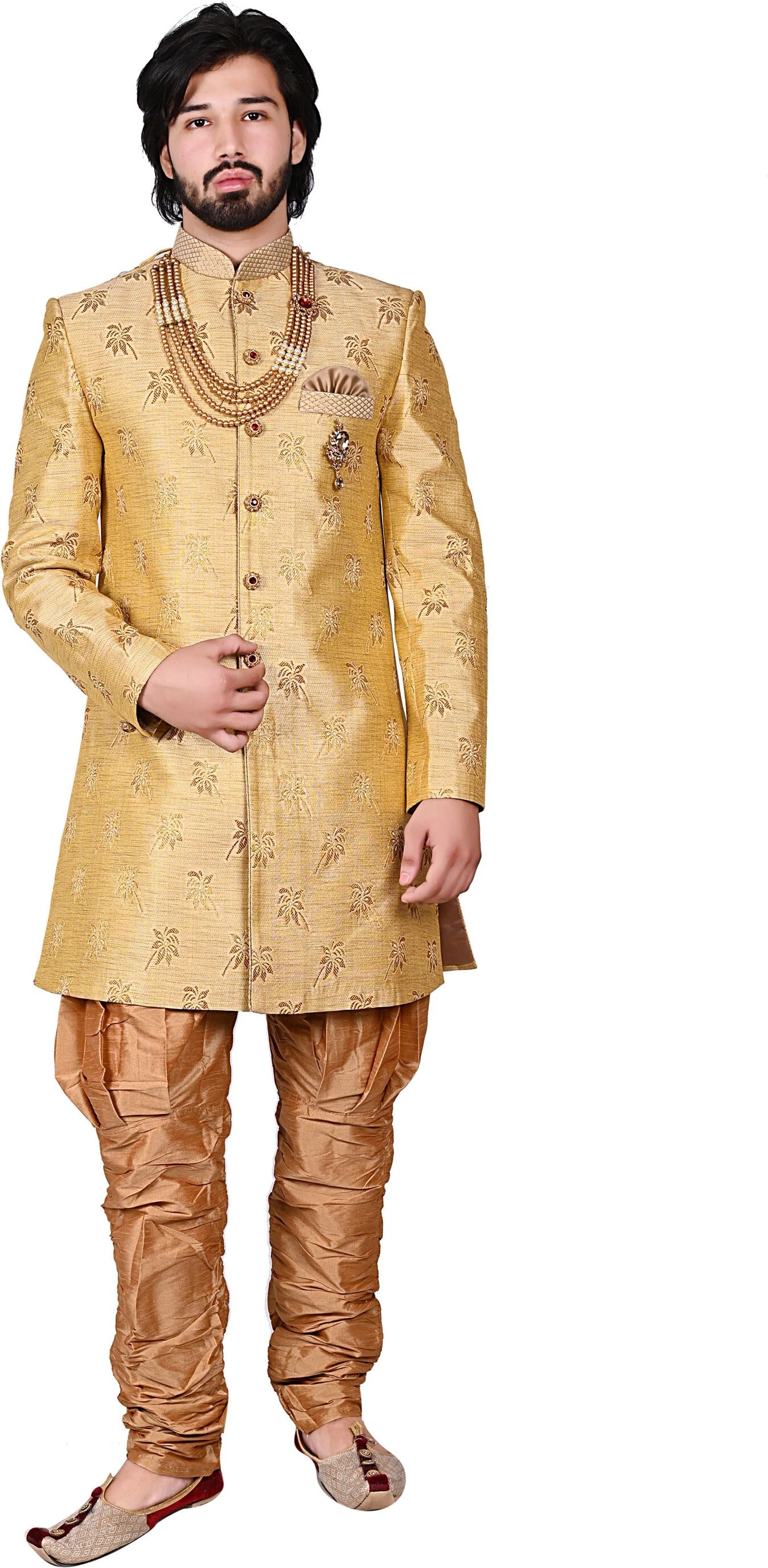 Diamond Style Indo Western Embroidered Sherwani-picture-15