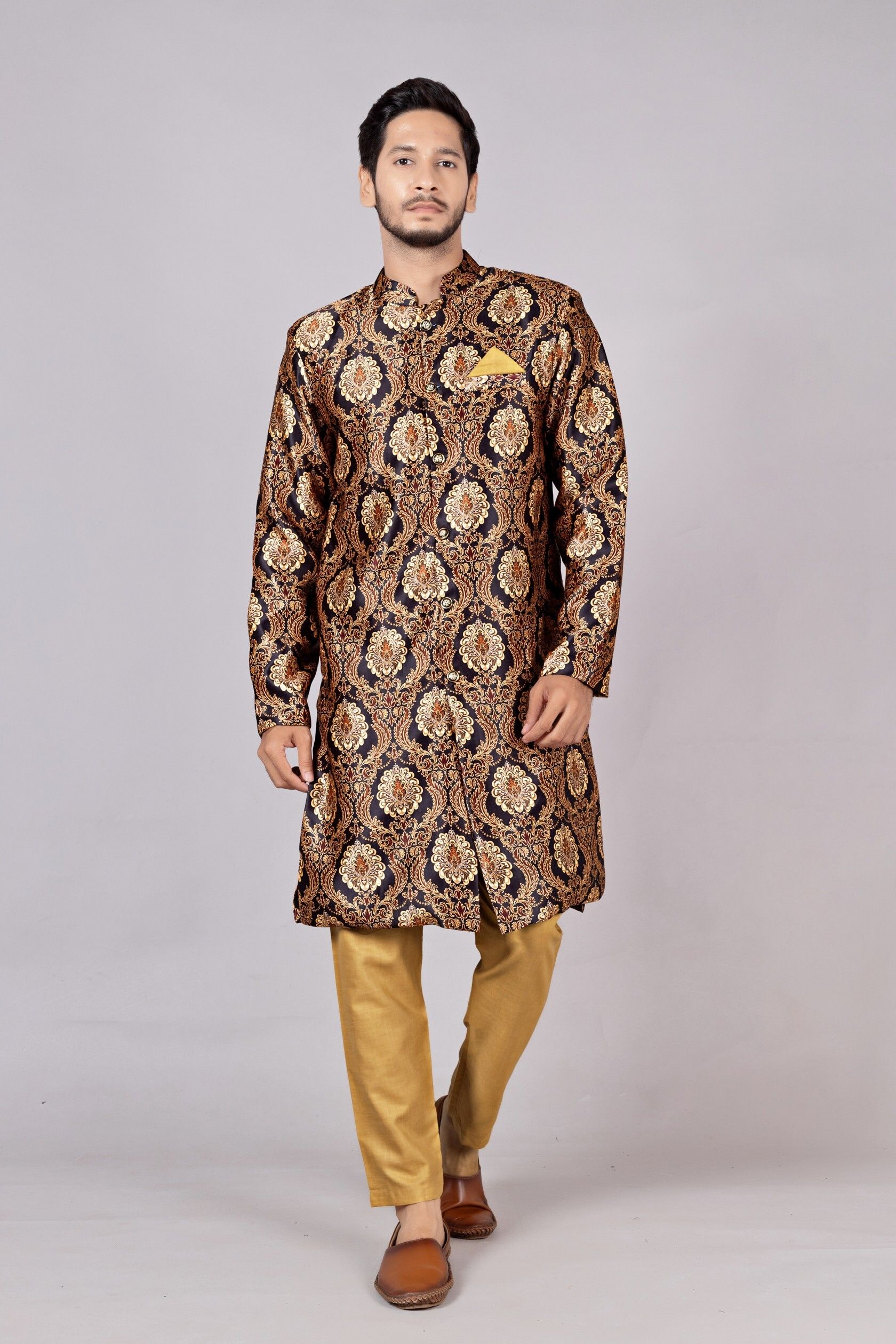 AMZIRA Solid Sherwani-picture-15