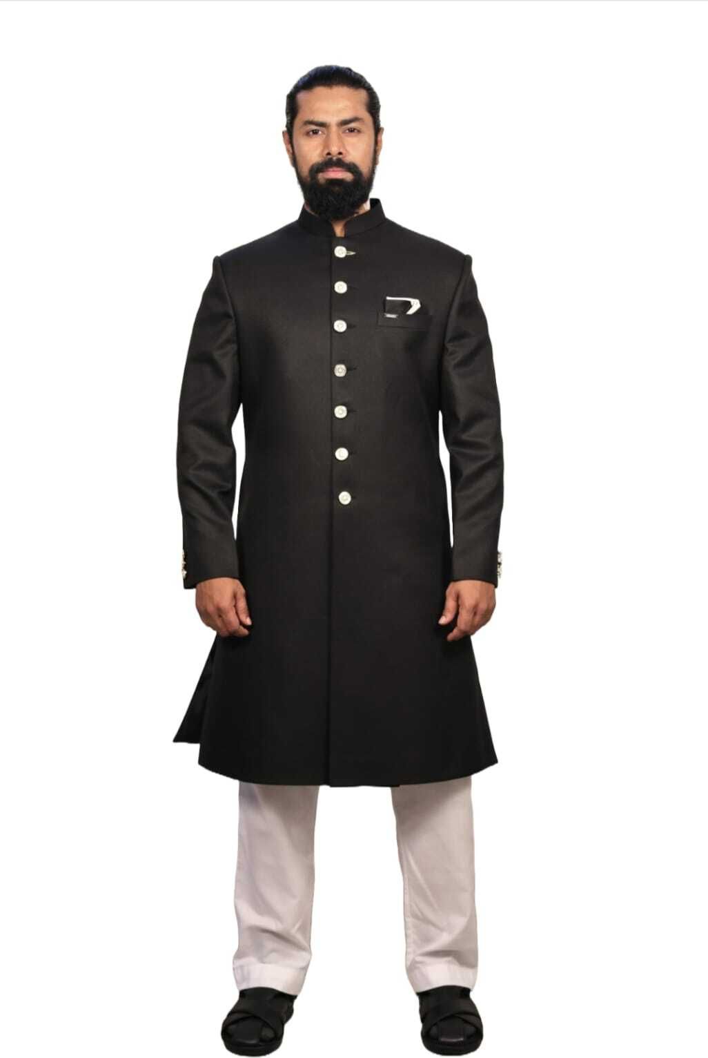 Nadali fashion wear Solid Sherwani-picture-43