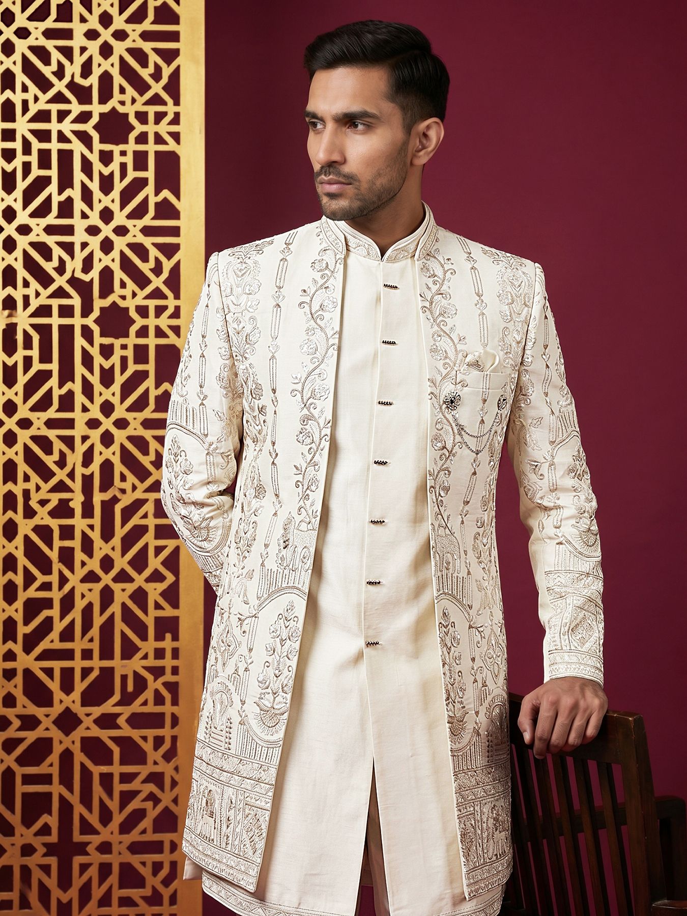 Jompers Embroidered Sherwani-picture-27