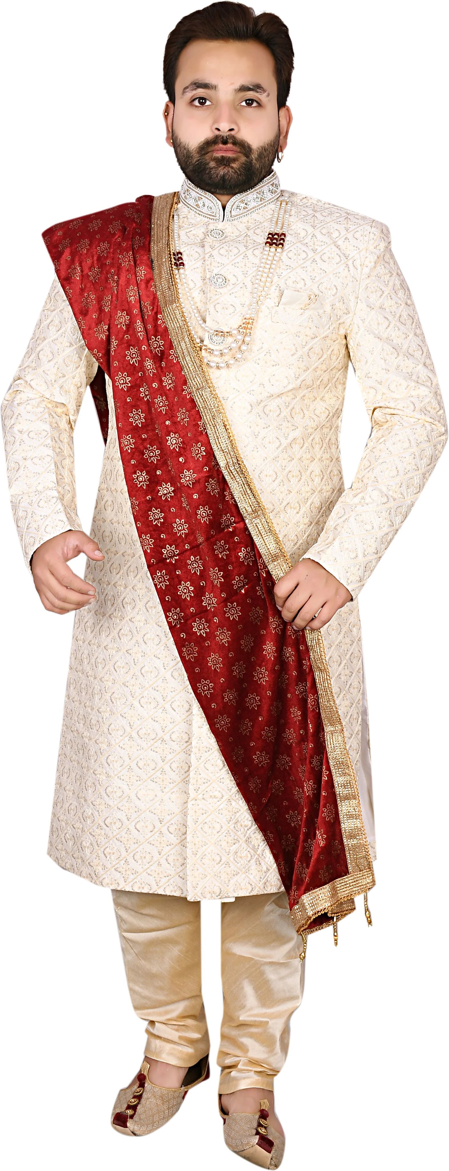 Diamond Style Embroidered Sherwani