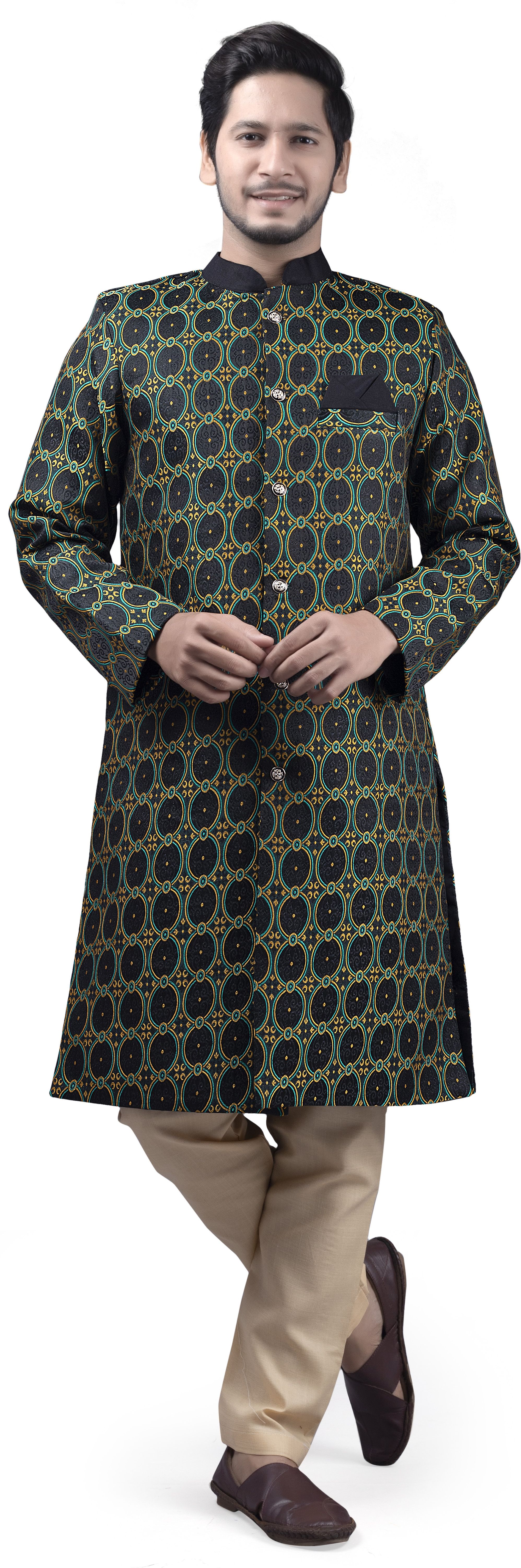 AMZIRA Self Design Sherwani-image-38