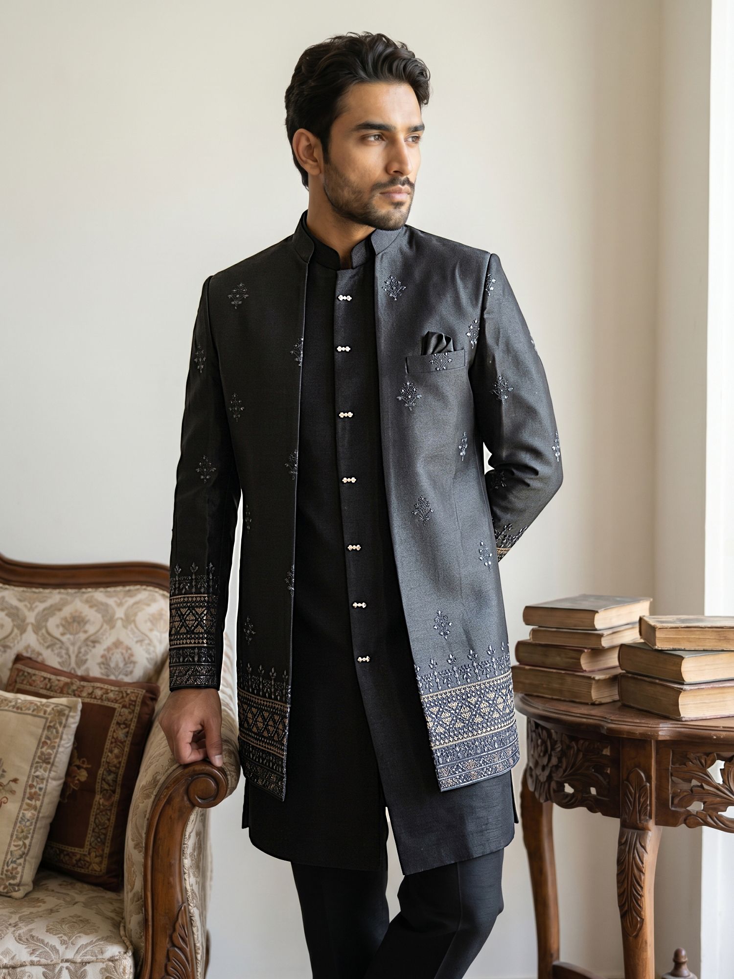 Jompers Embroidered Sherwani-picture-39