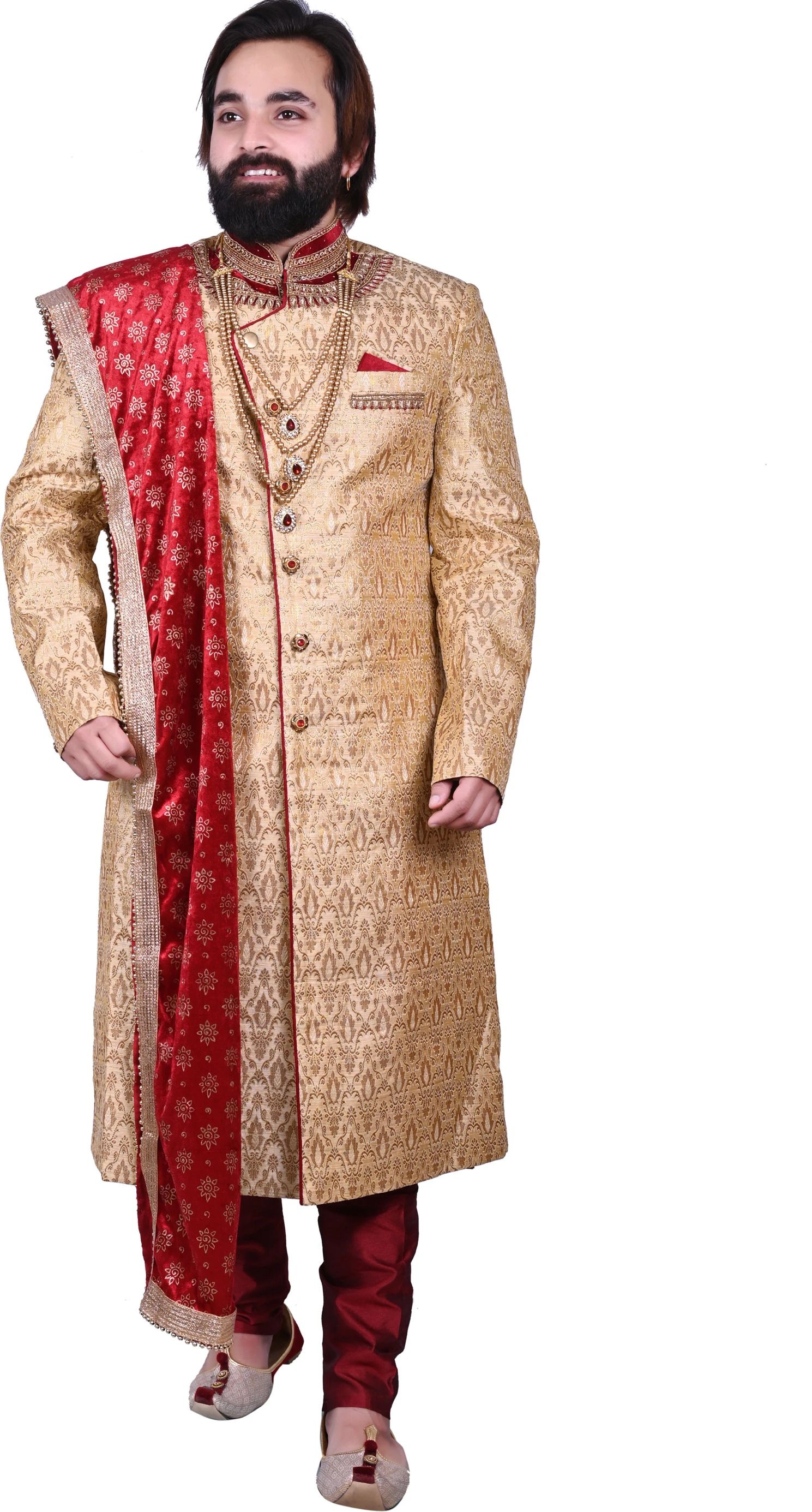 Diamond Style Sherwani For Men's Embroidered Sherwani