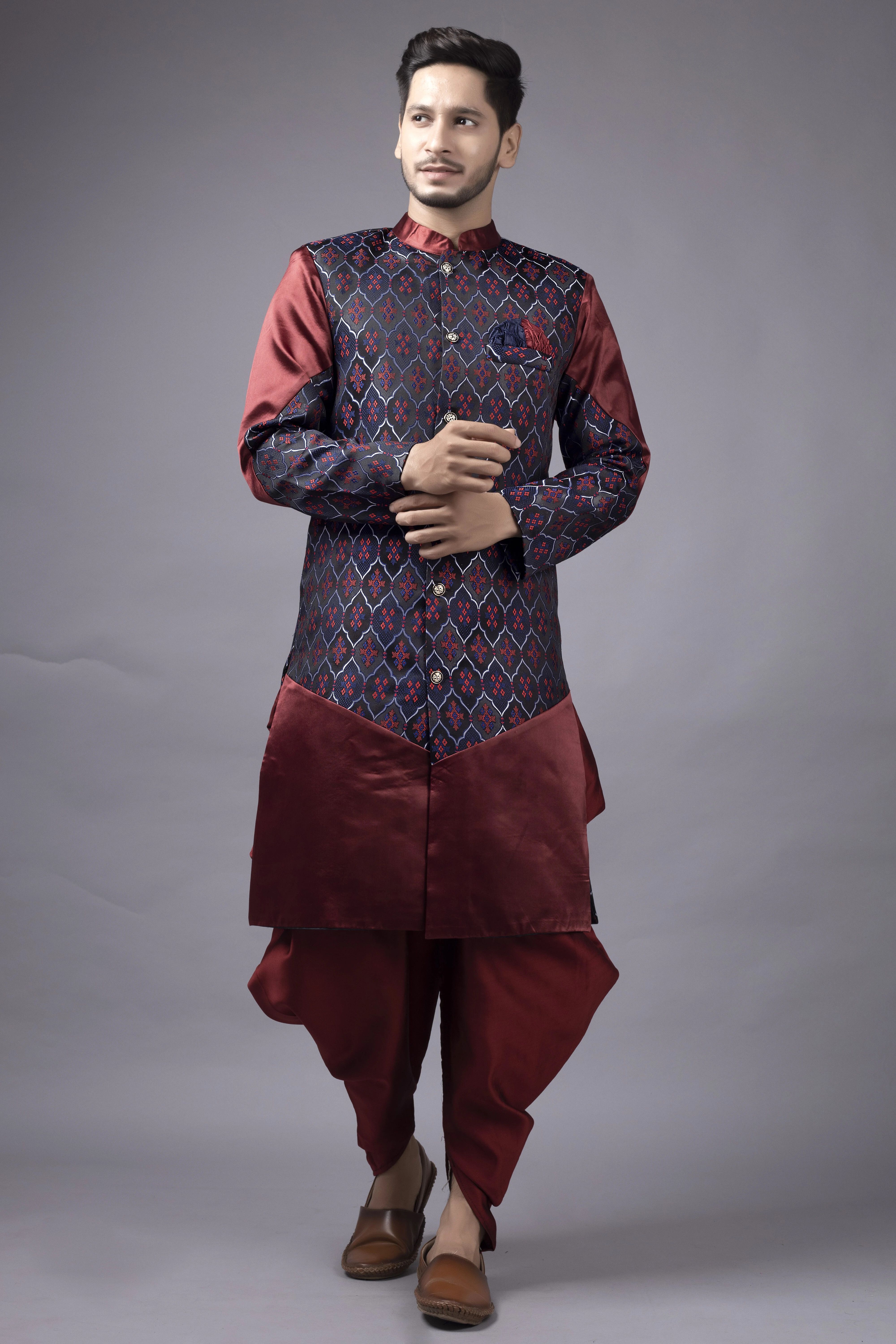 HOC Self Design Sherwani-picture-24