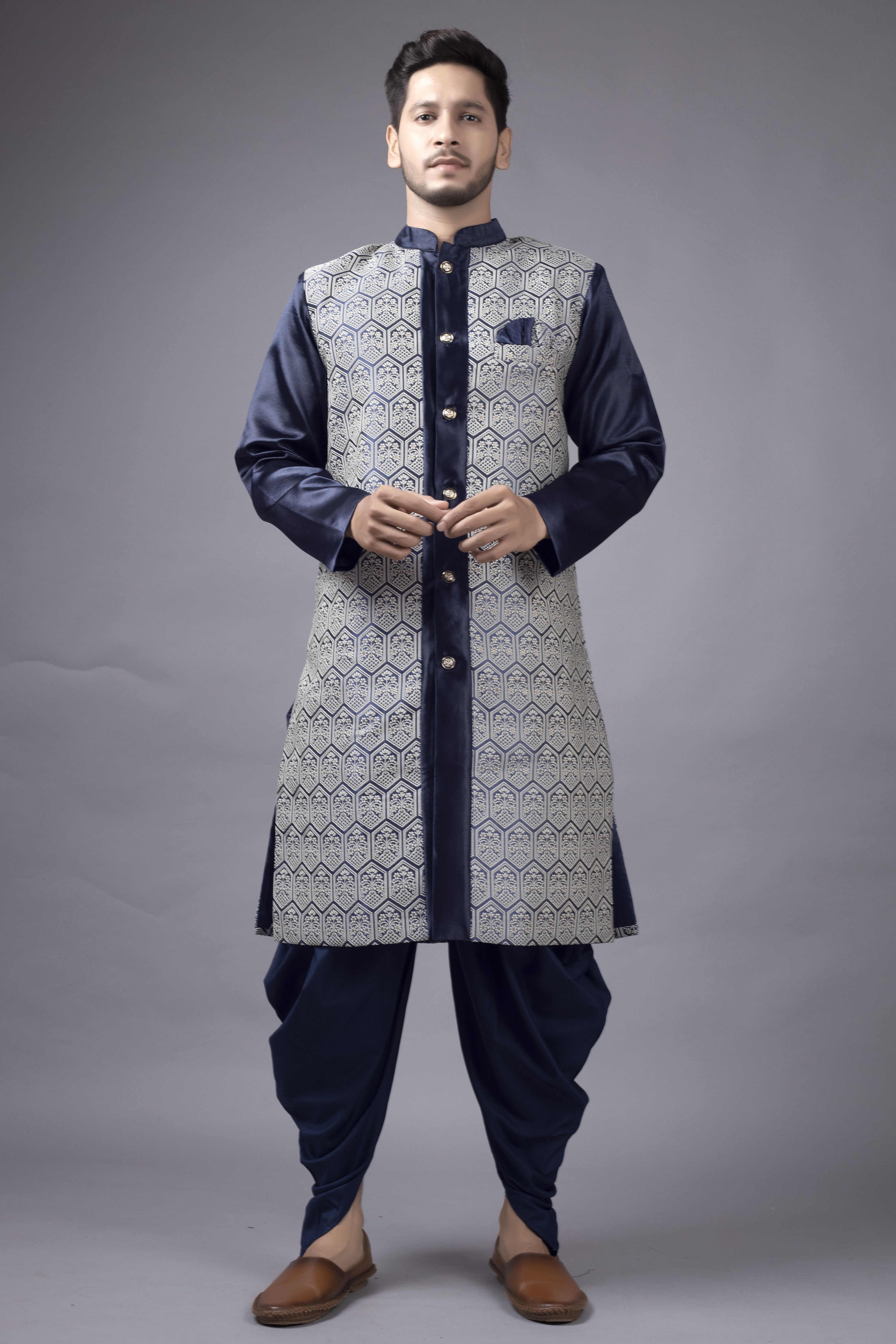 AMZIRA Self Design Sherwani-image-47