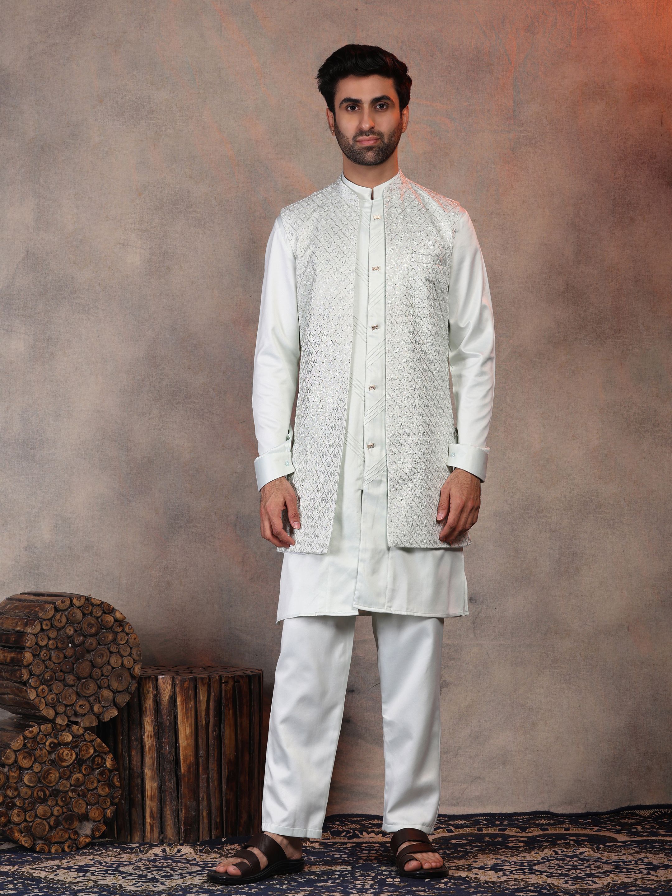PRO ETHIC Wedding Style Embroidered Sherwani