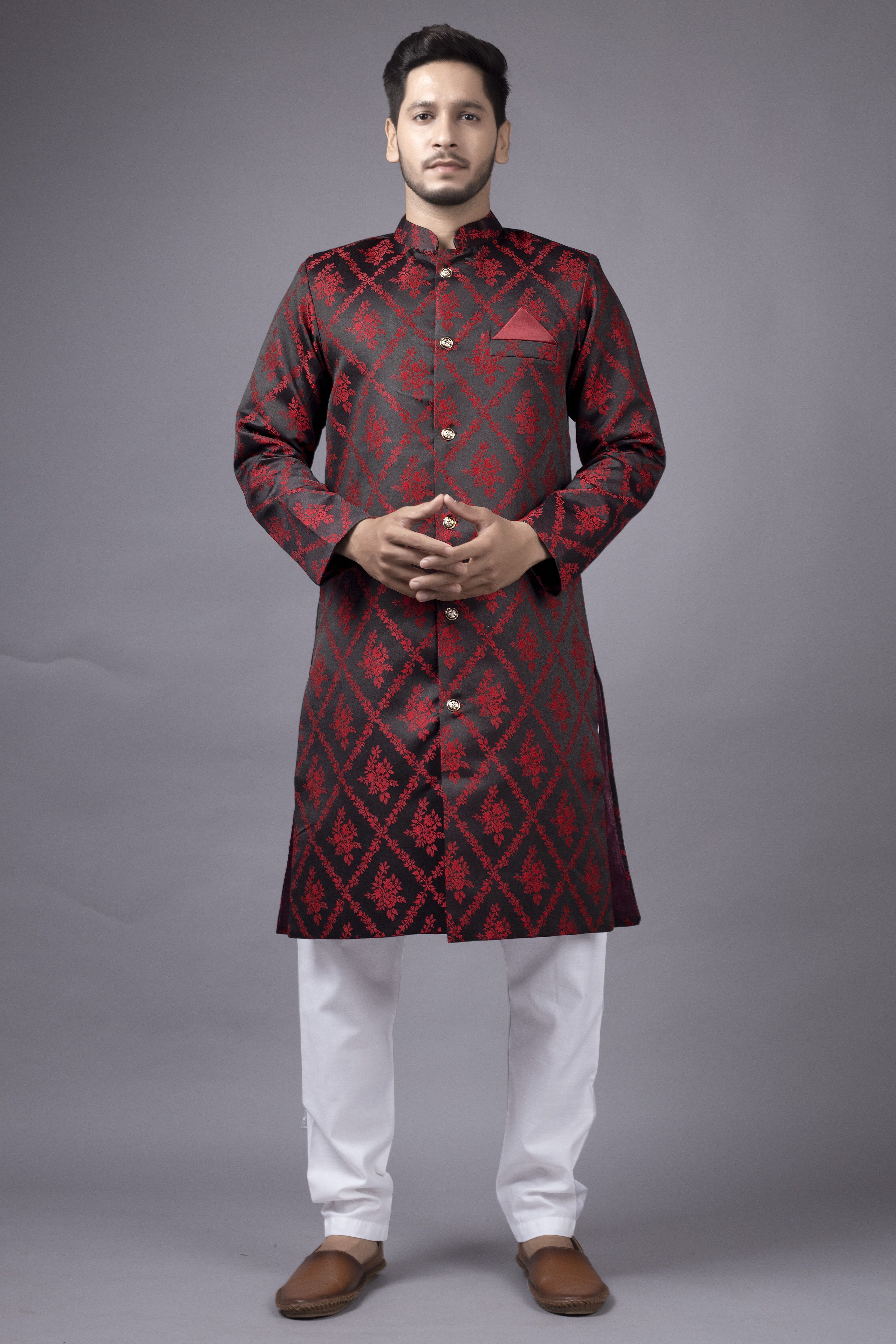 Ethzy Self Design Sherwani-picture-25