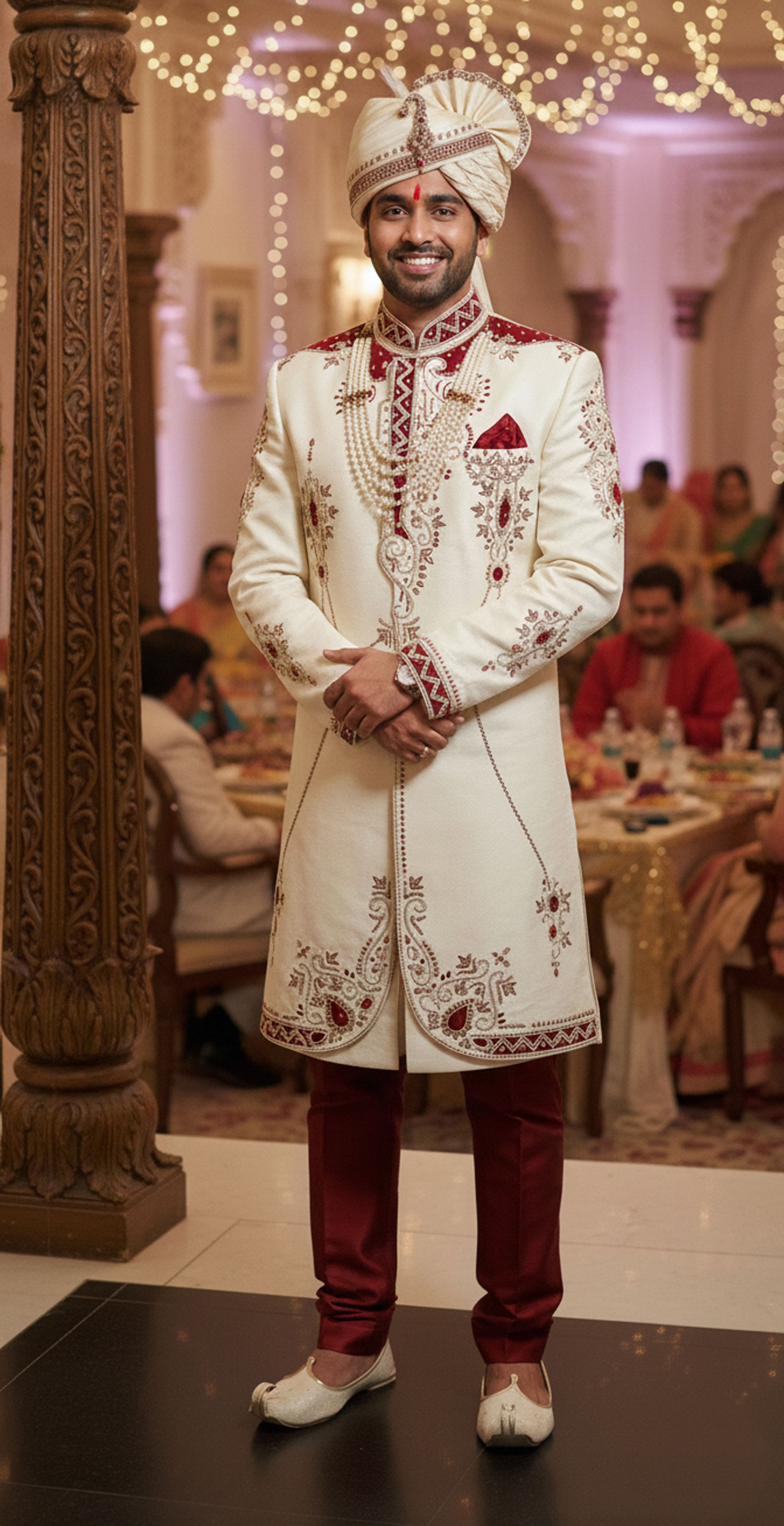 PROJEPT amit kumar Self Design Sherwani-picture-10