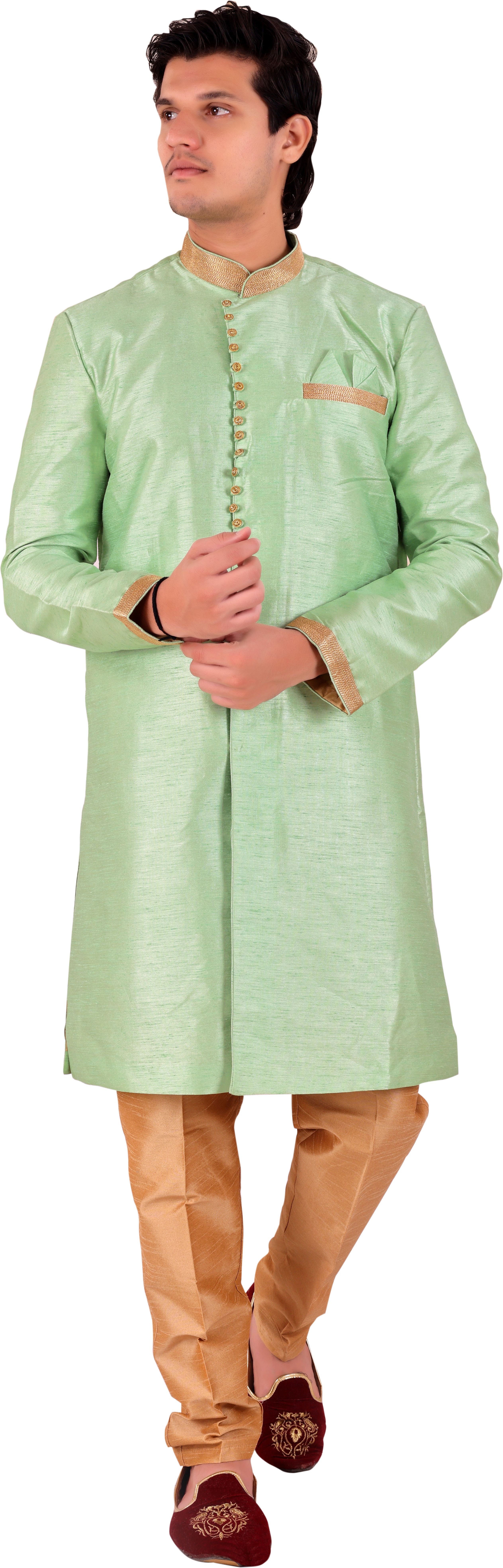 Desi Butik DBMS1023-XL Solid Sherwani-image-40