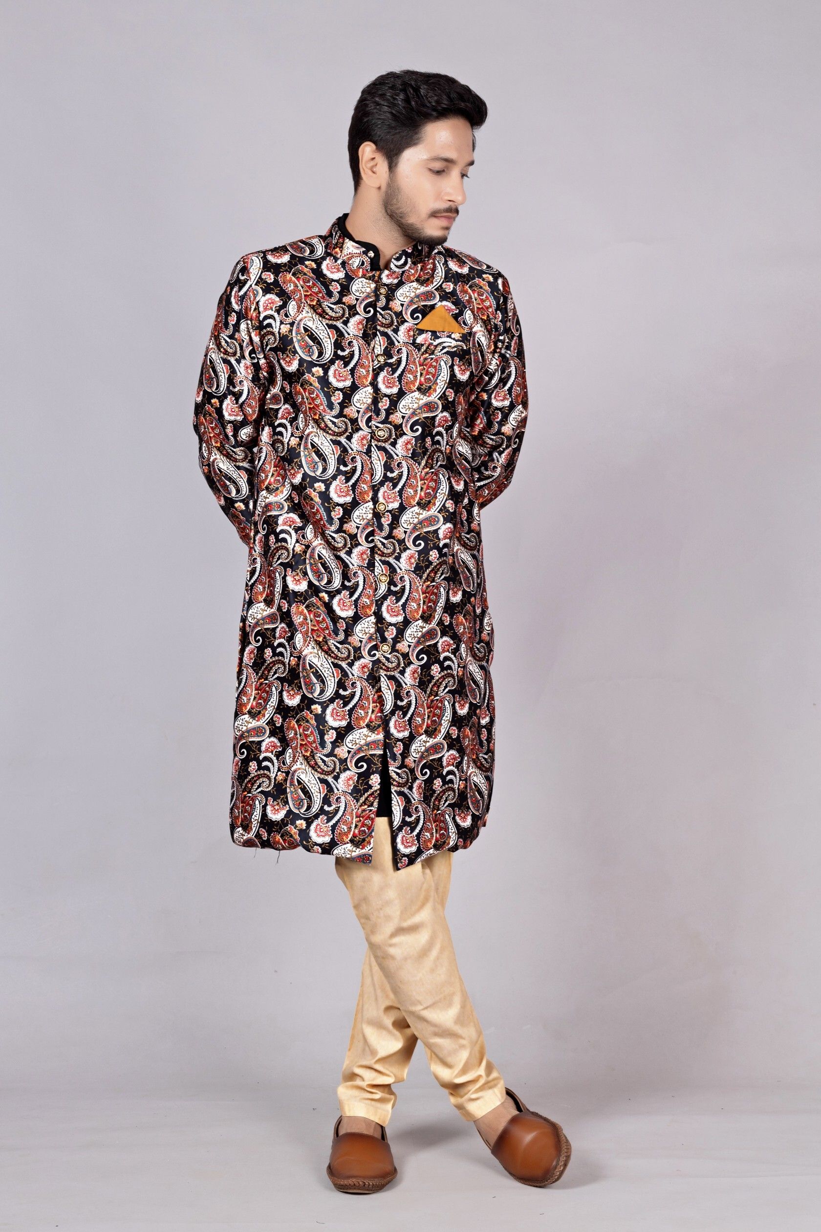 AMZIRA Solid Sherwani-picture-16