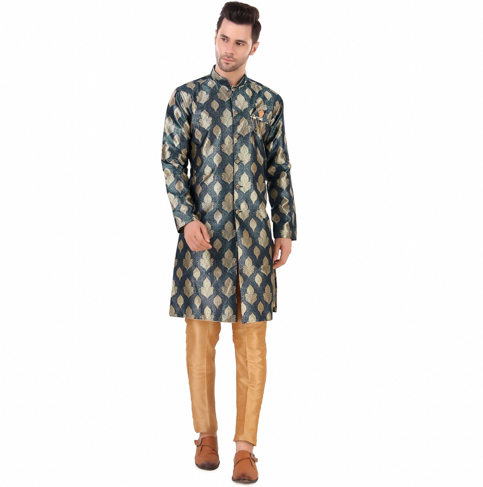 La Rainbow Printed Sherwani-image-15