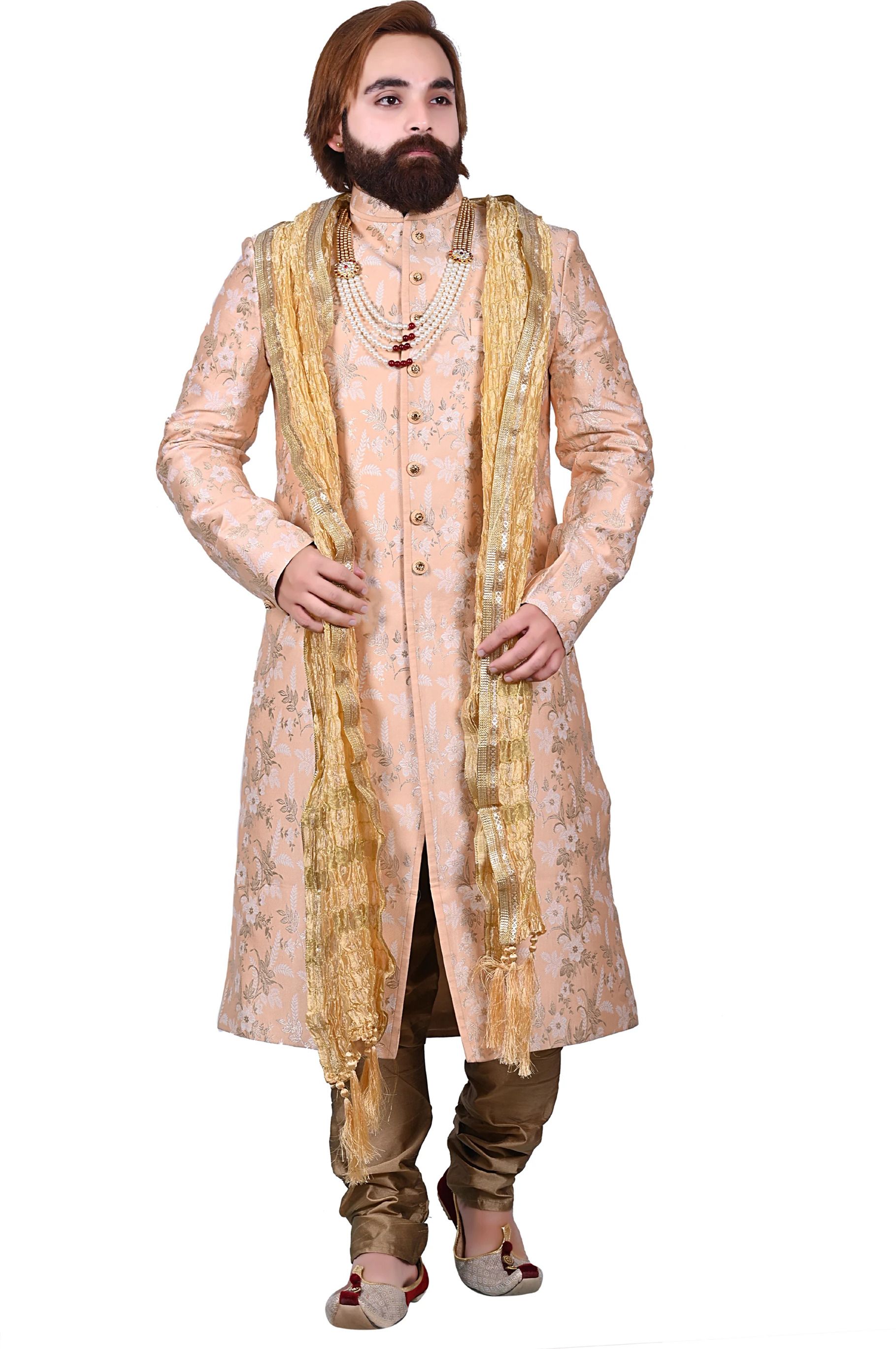 DIAMOND Sherwani For Men's Printed Sherwani-image-4
