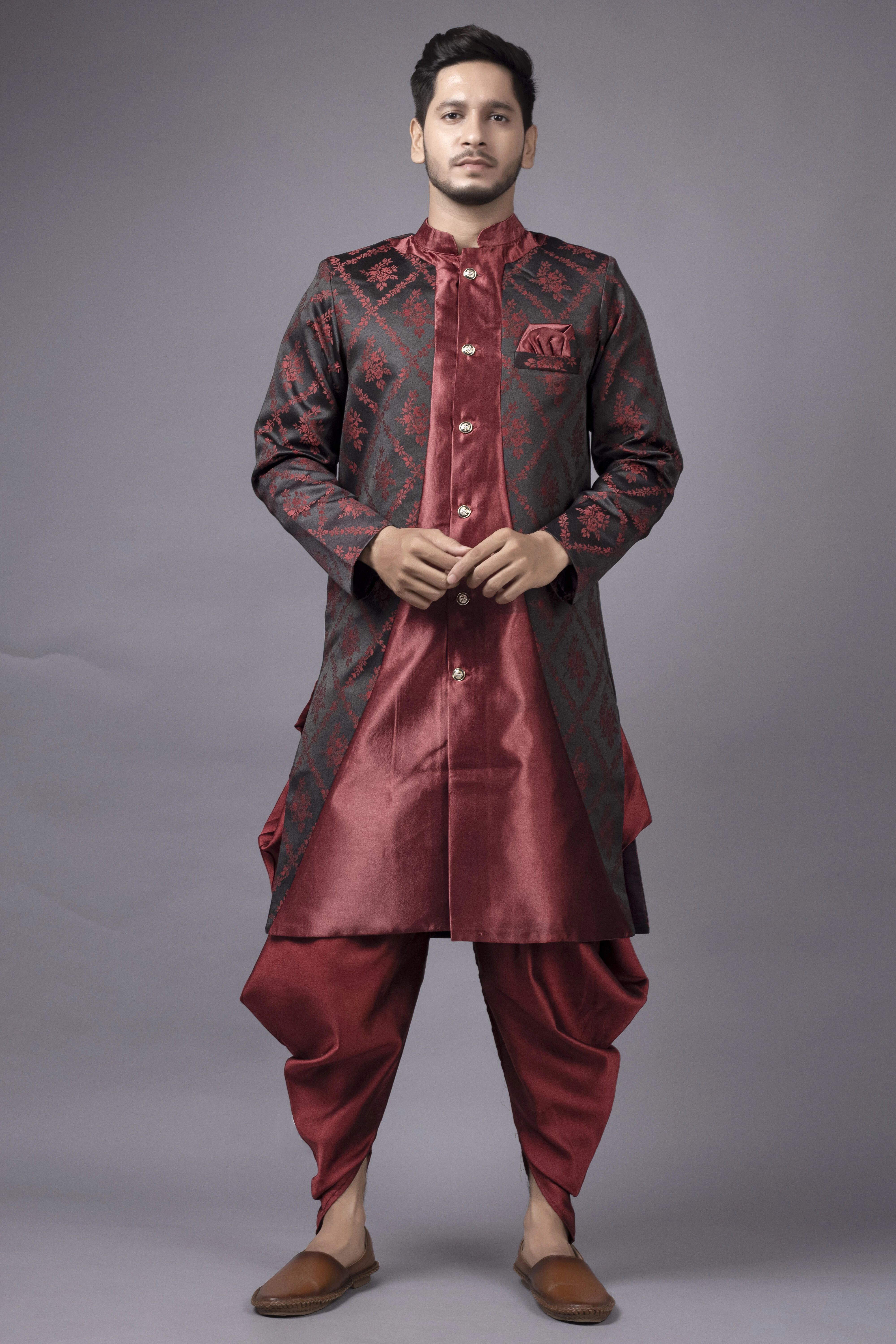 HOC Self Design Sherwani-picture-48