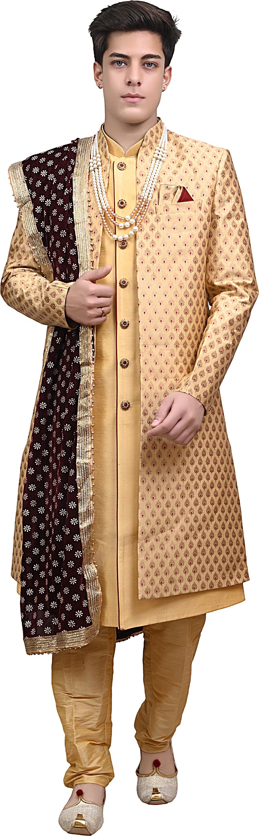 Diamond Style Embroidered Sherwani-picture-31