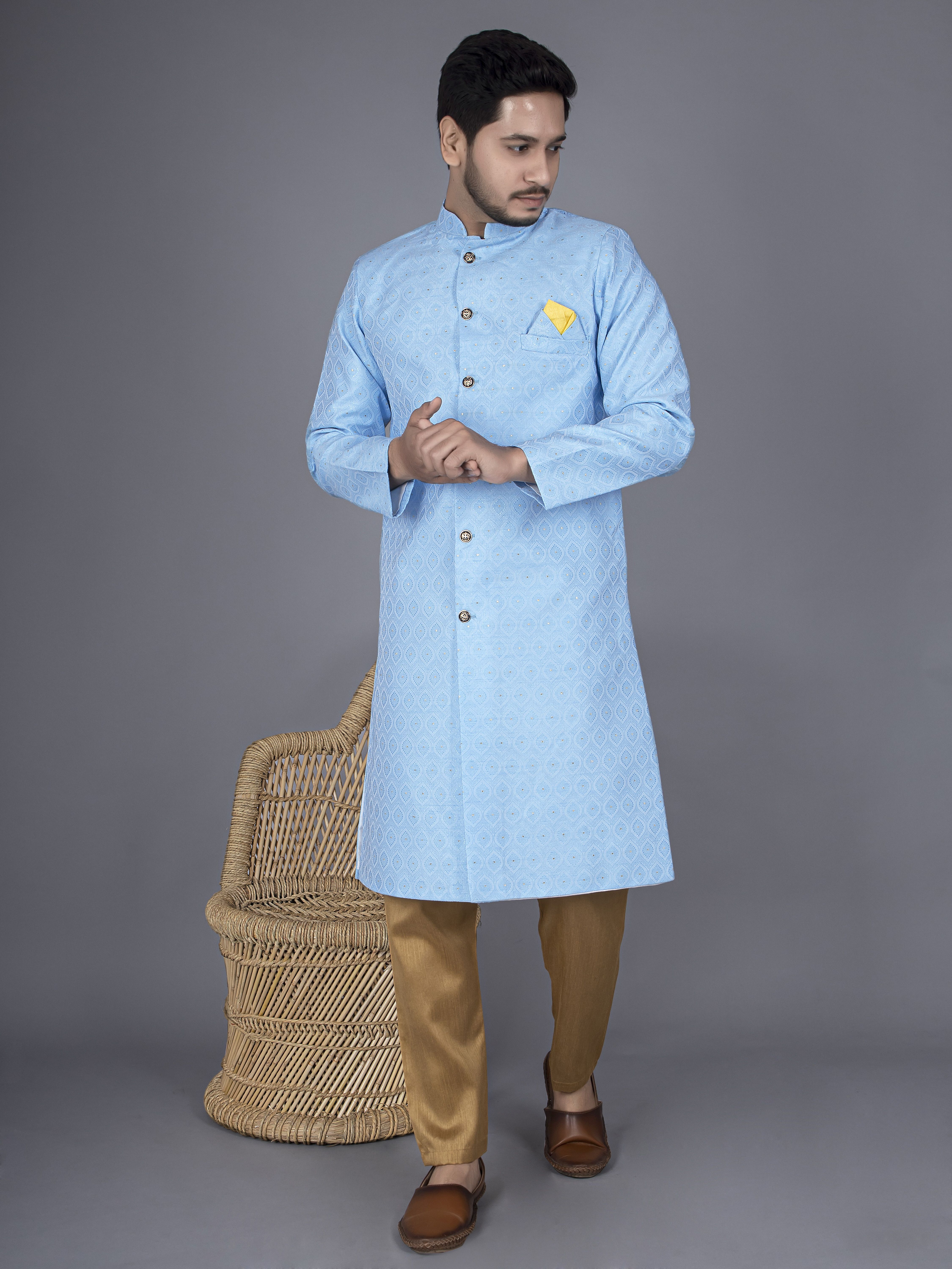 N.B.F Fashion Self Design Sherwani-image-30