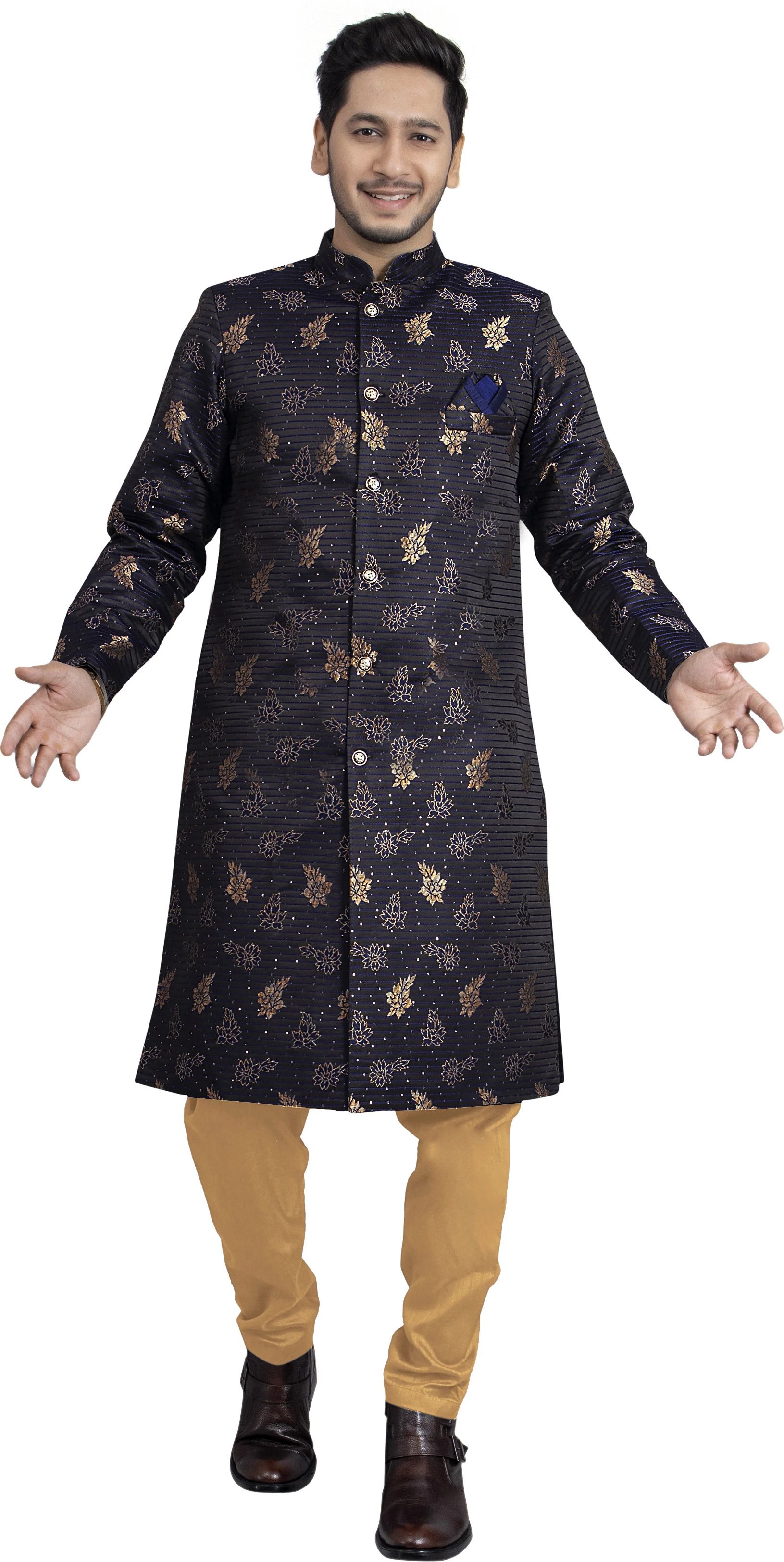 XEPON Self Design Sherwani-image-2