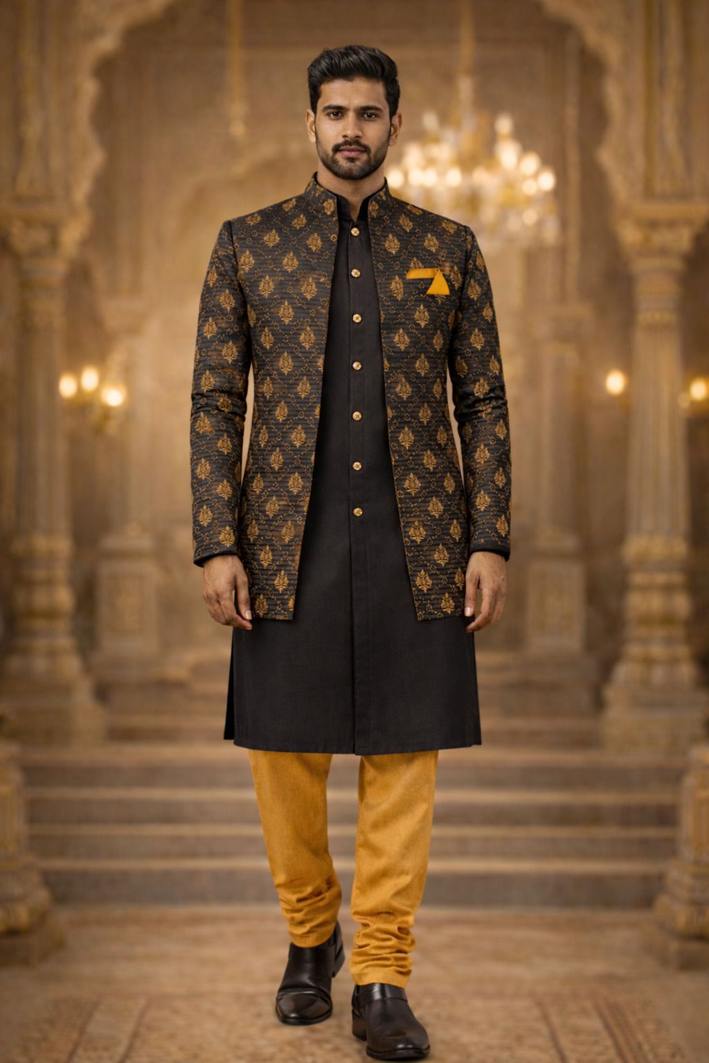 XEPON Solid Sherwani-image-48