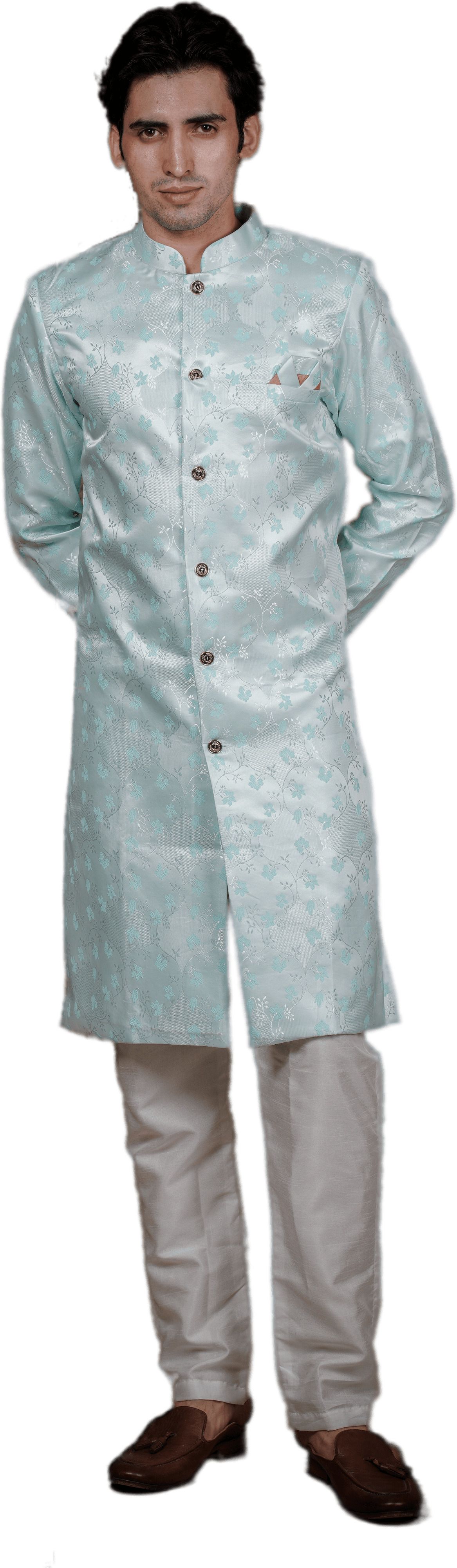AMZIRA Self Design Sherwani-image-1