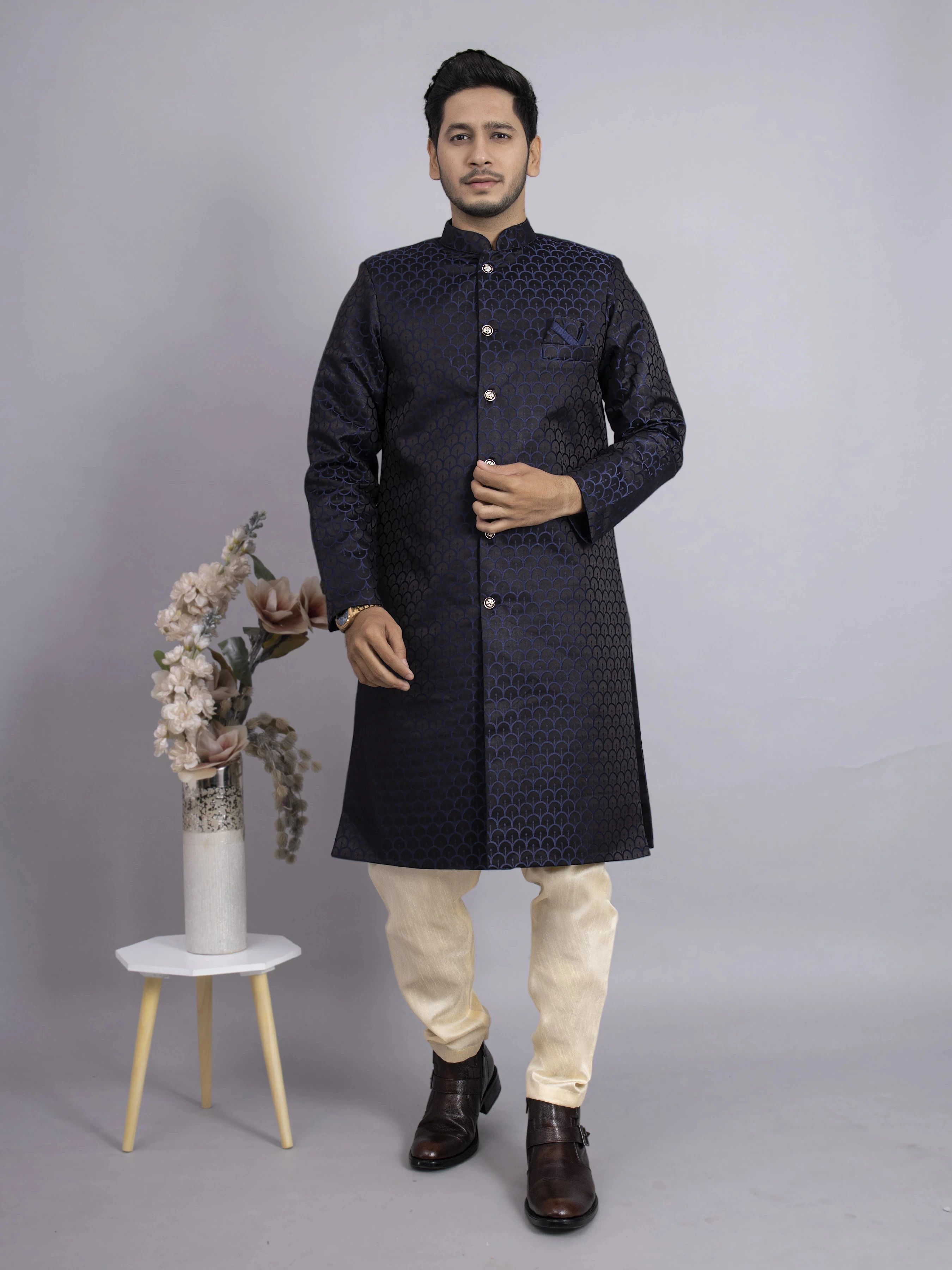HOC Self Design Sherwani-picture-37