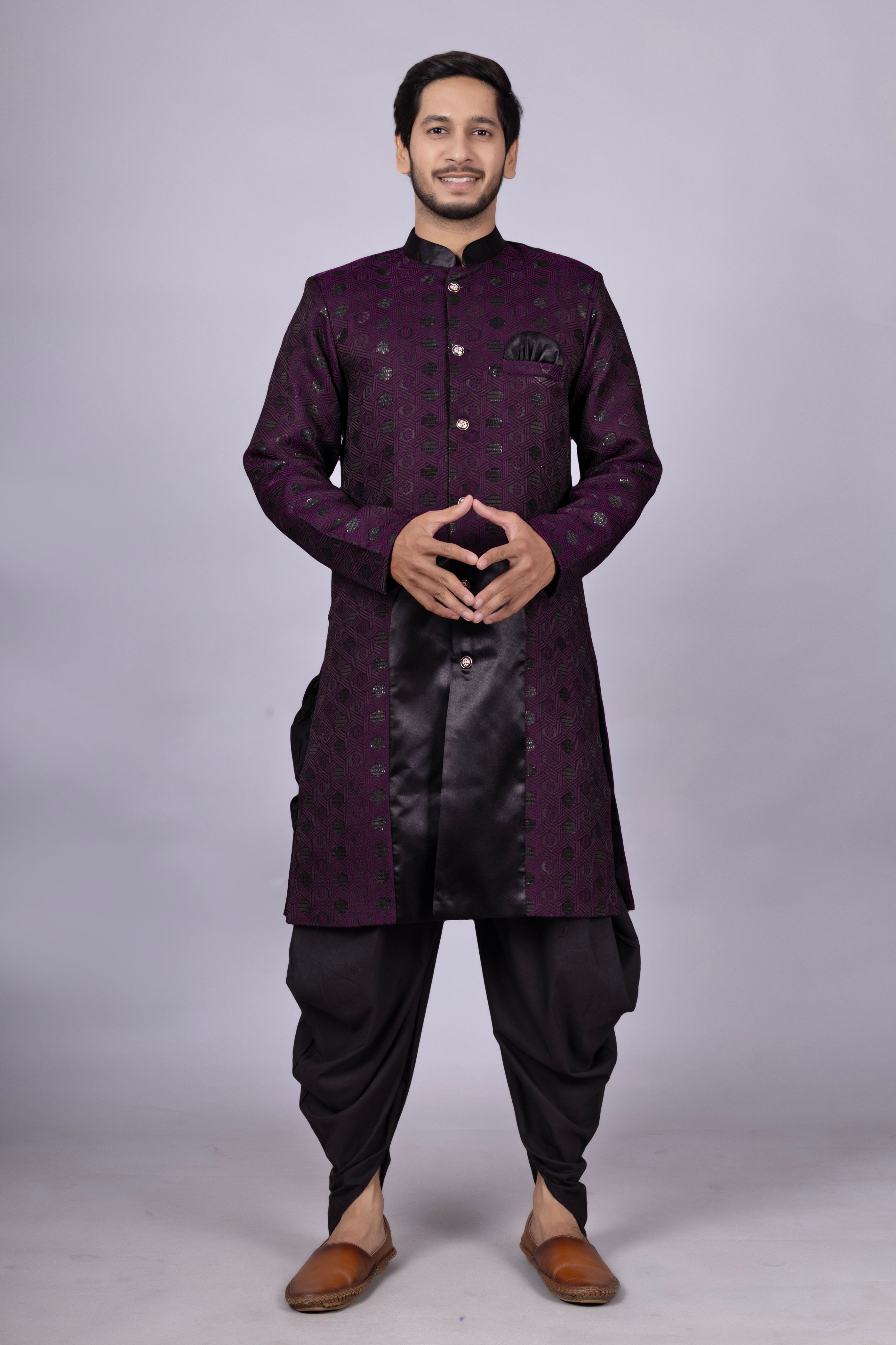AMZIRA Self Design Sherwani-picture-16