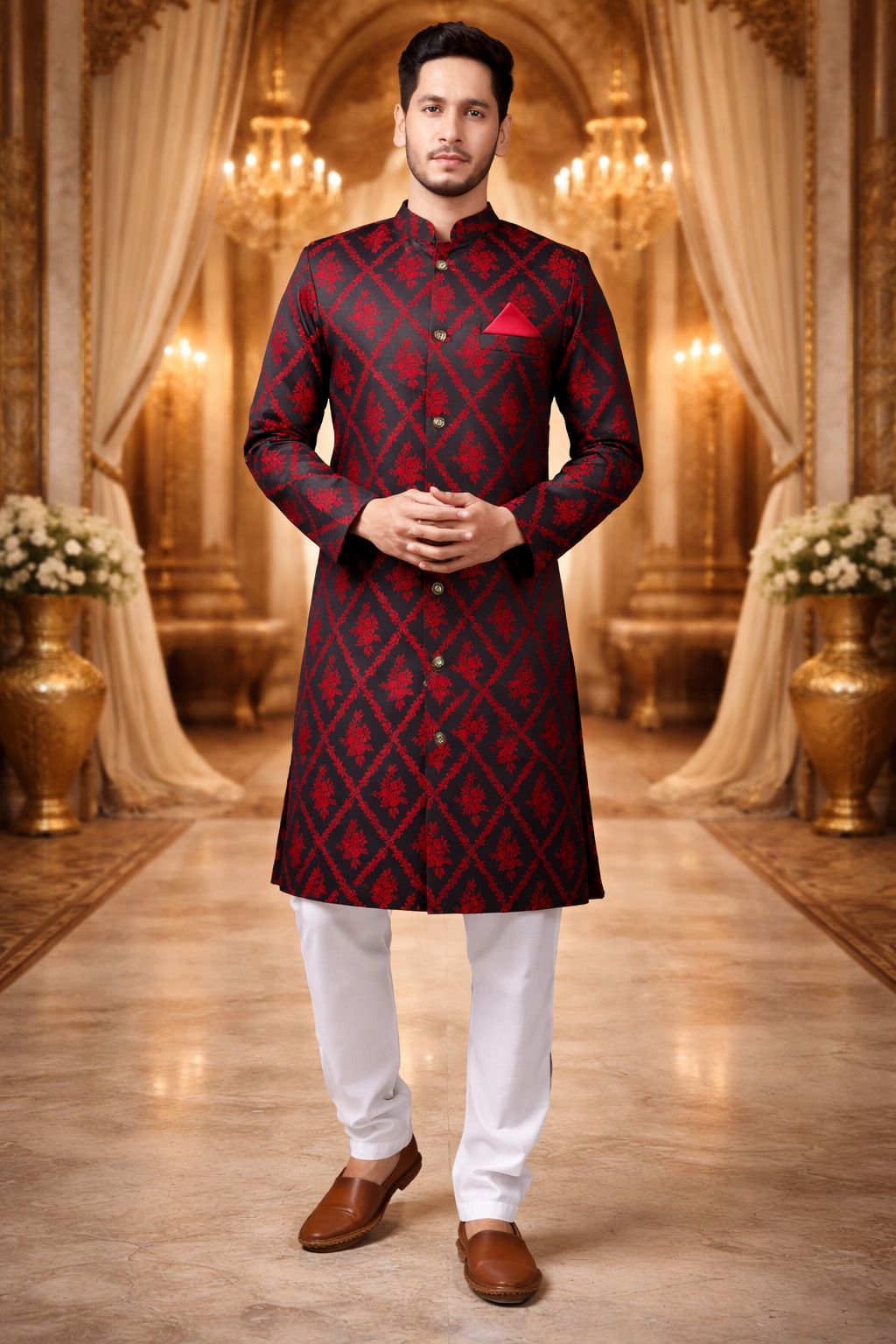 XEPON Solid Sherwani-picture-23