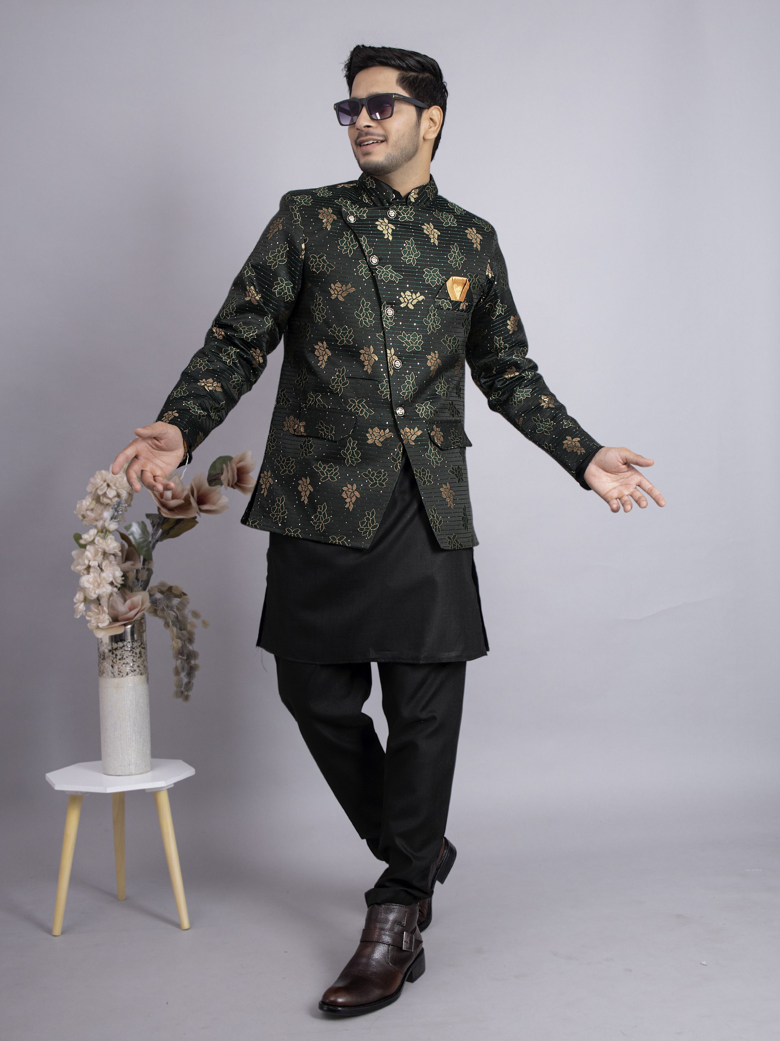 N.B.F Fashion Self Design Sherwani