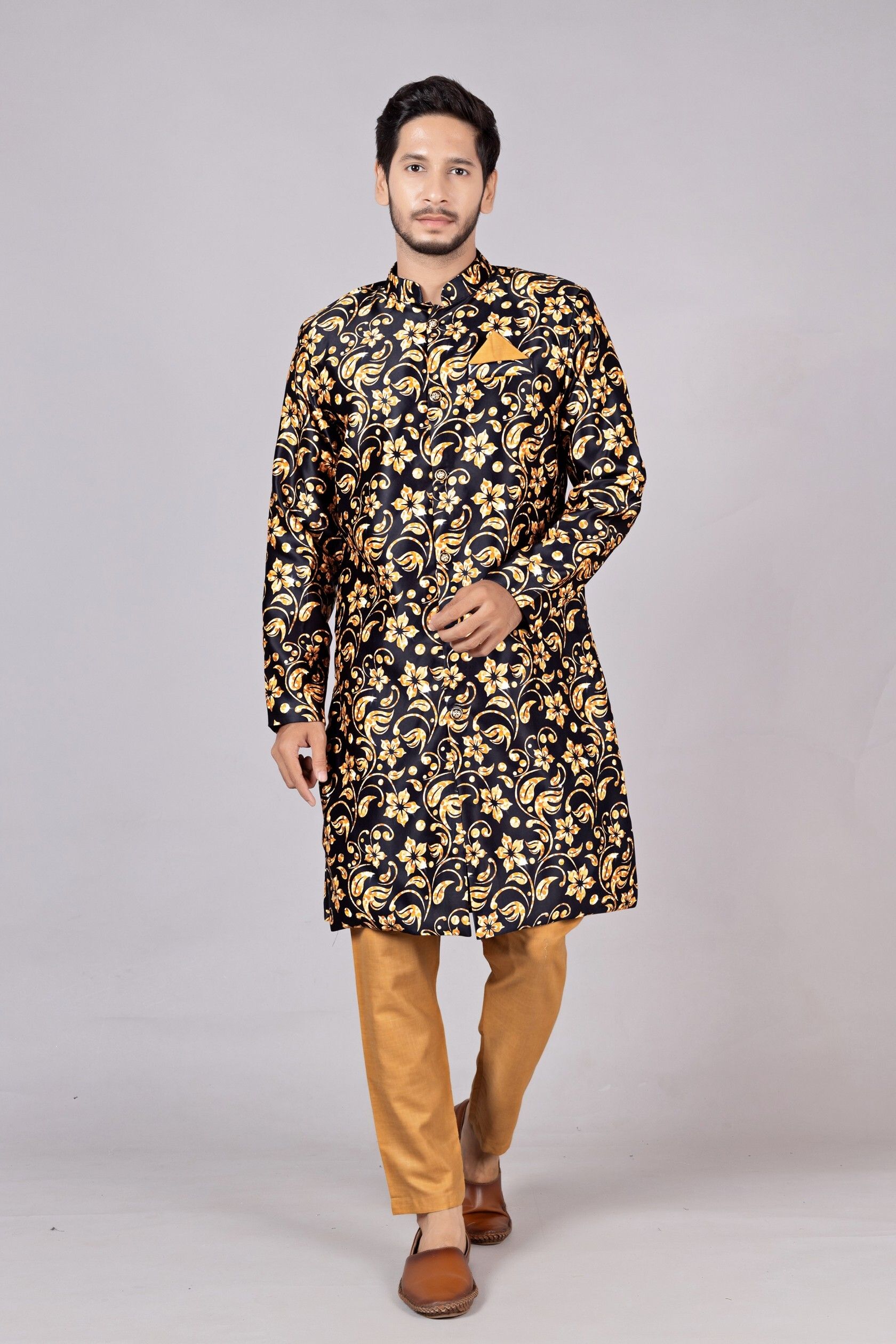 AMZIRA Solid Sherwani-picture-14