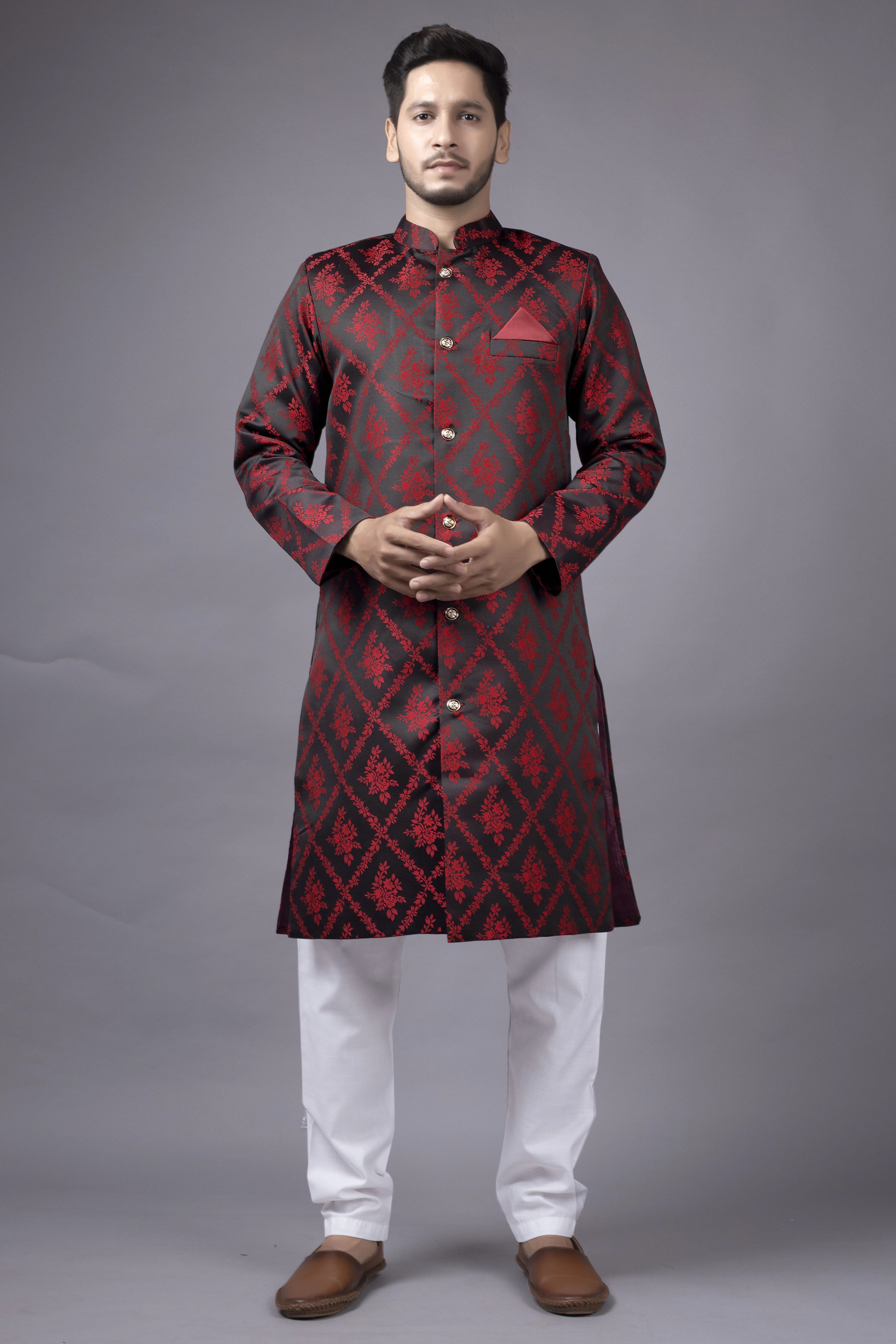 HOC Self Design Sherwani-picture-28
