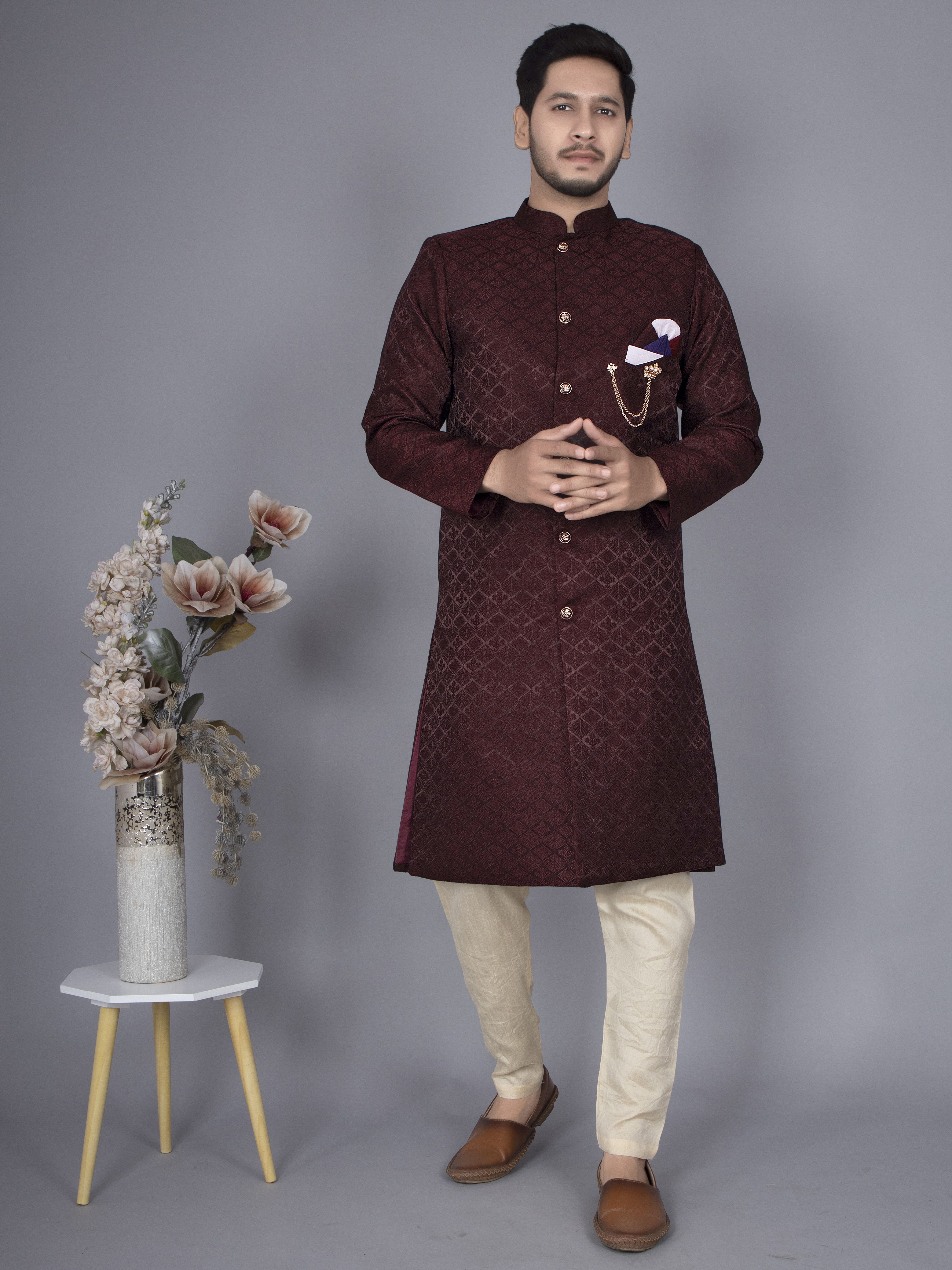 XEPON Printed Sherwani-image-29