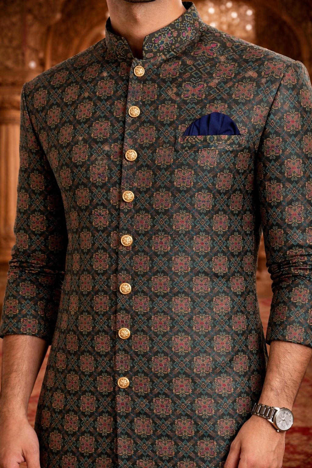 Ethzy Solid Sherwani