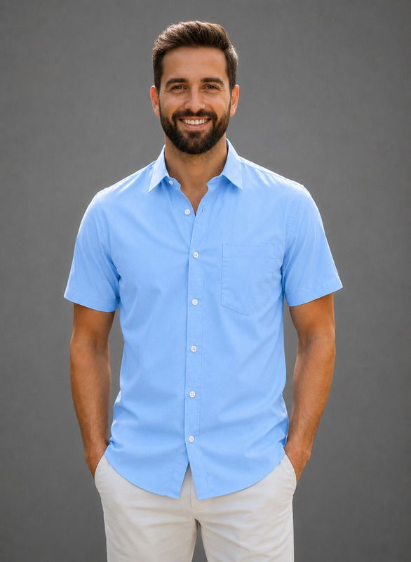 Men Regular Fit Solid Spread Collar Casual Shirt-image-49